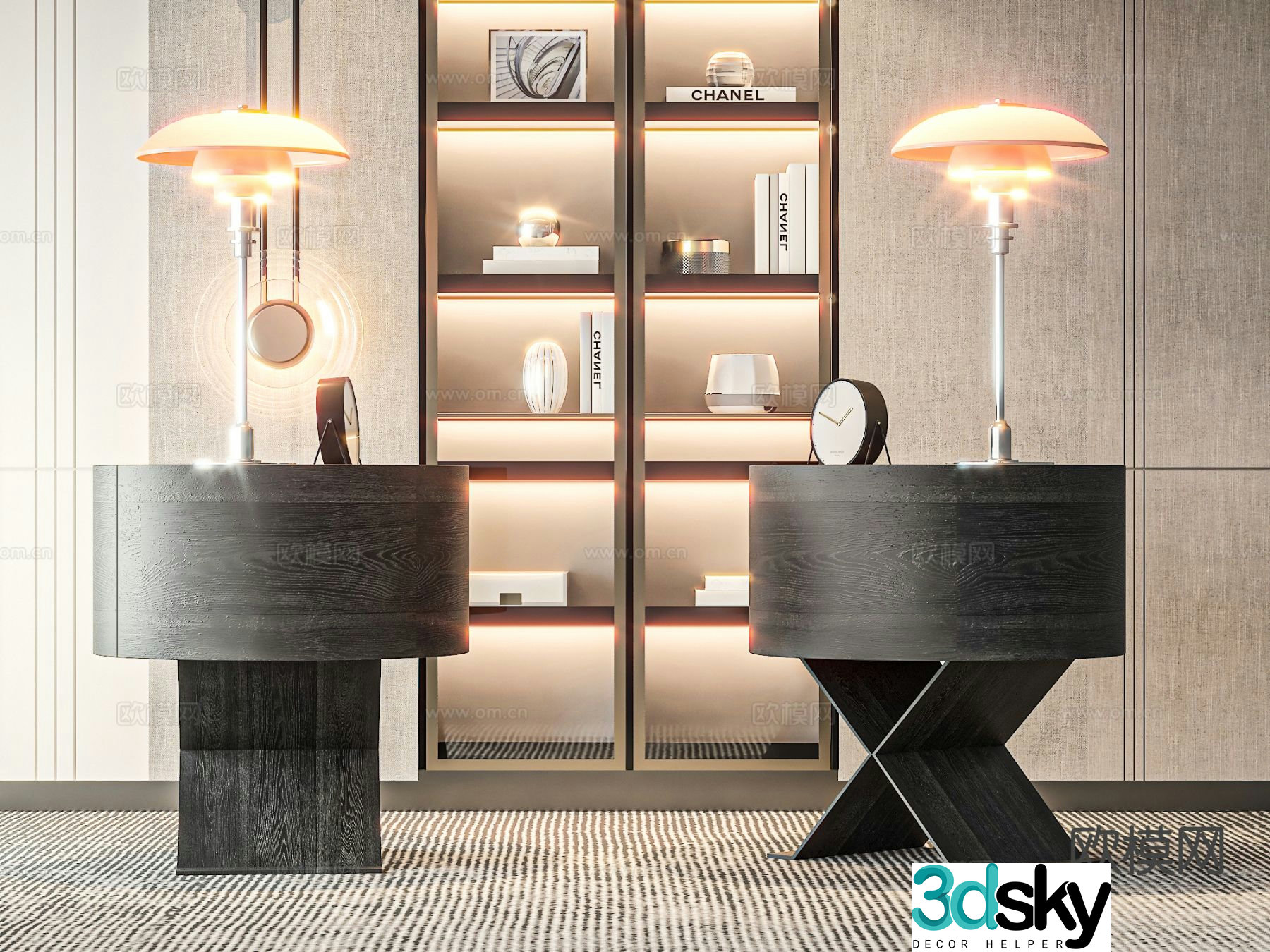 Modern bedside table 3d model