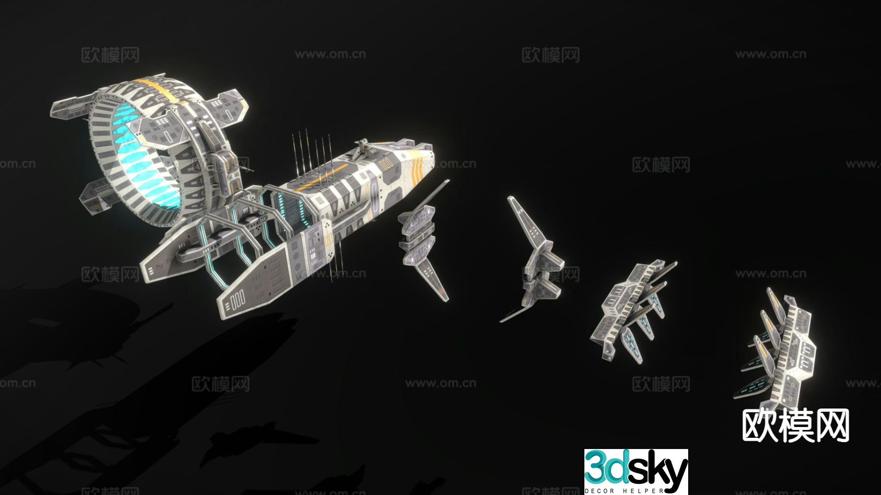 Jump gate game prop 3d model