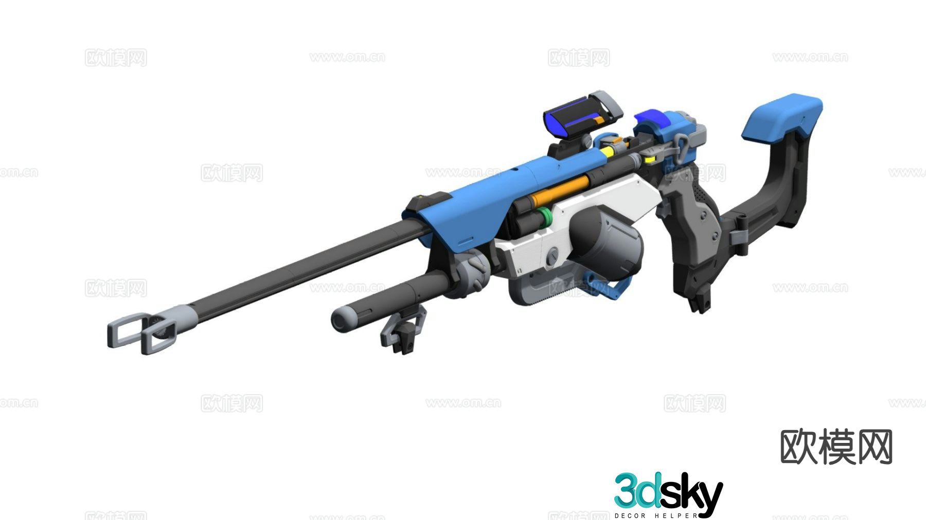 Ana sniper rifle watchman 3d model