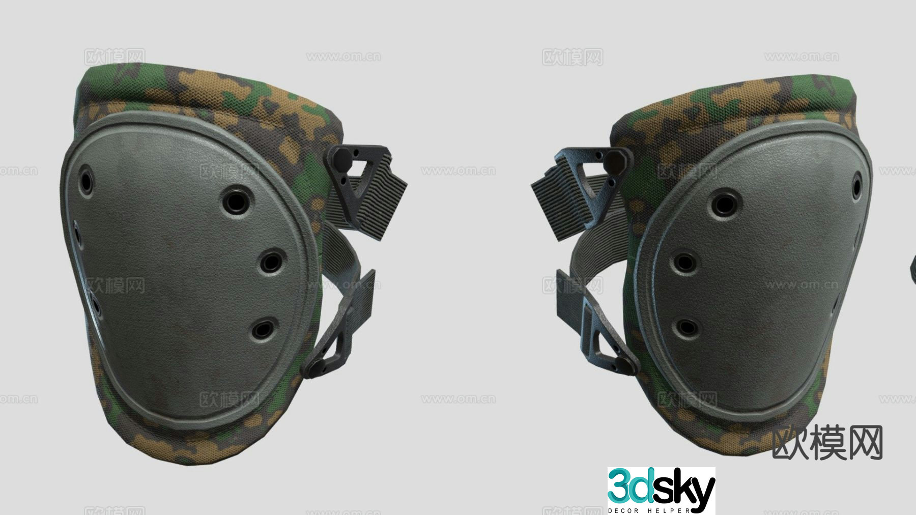 Tactical knee pads game props 3D model