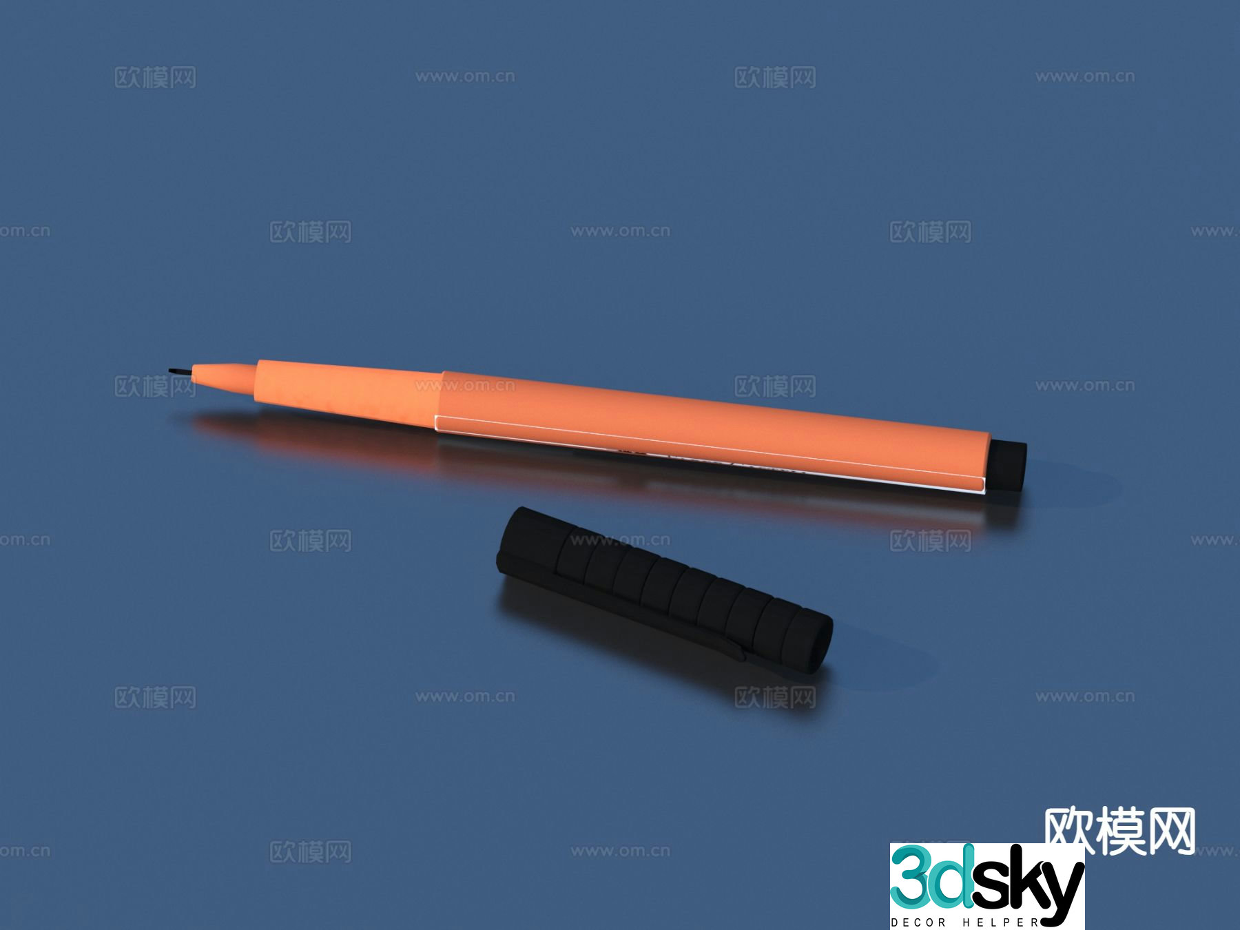 pen stationery 3d model