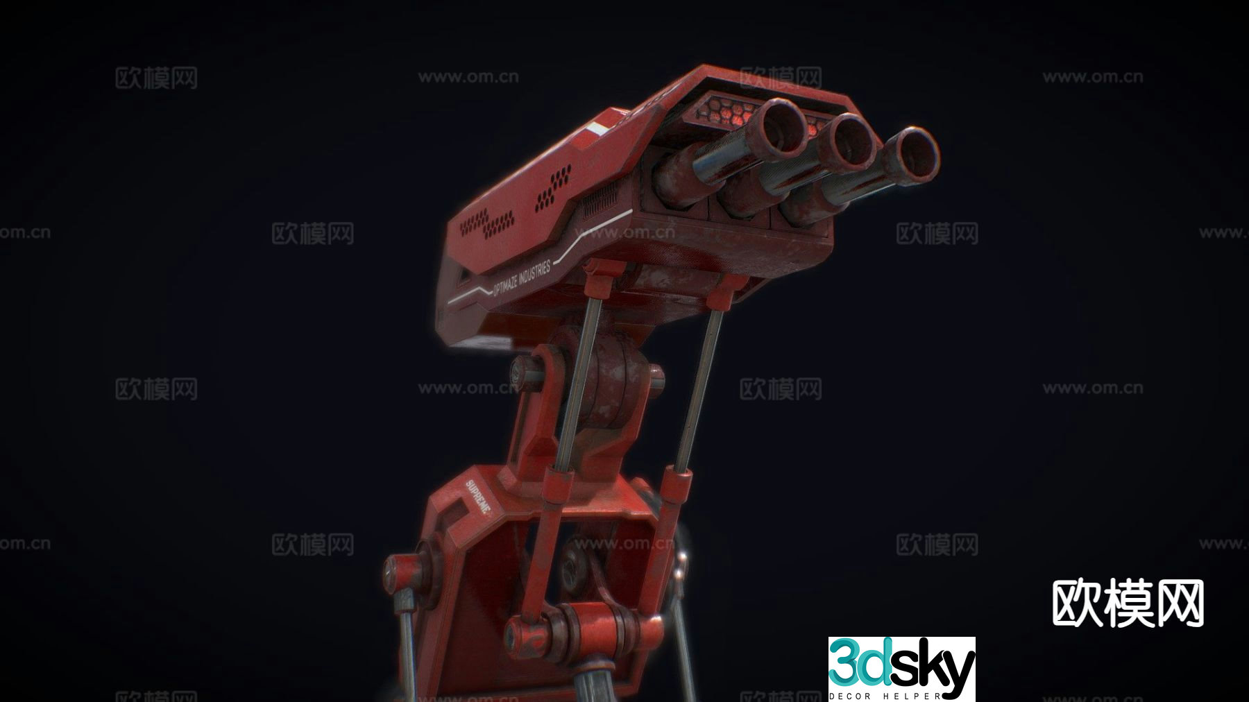 Hydraulic turret 3d model