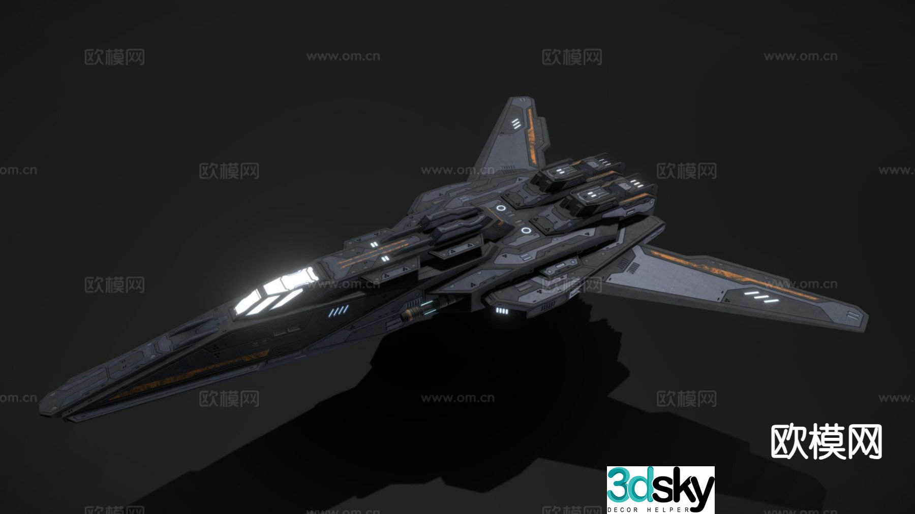 Scifi wildcat fighter 3d model