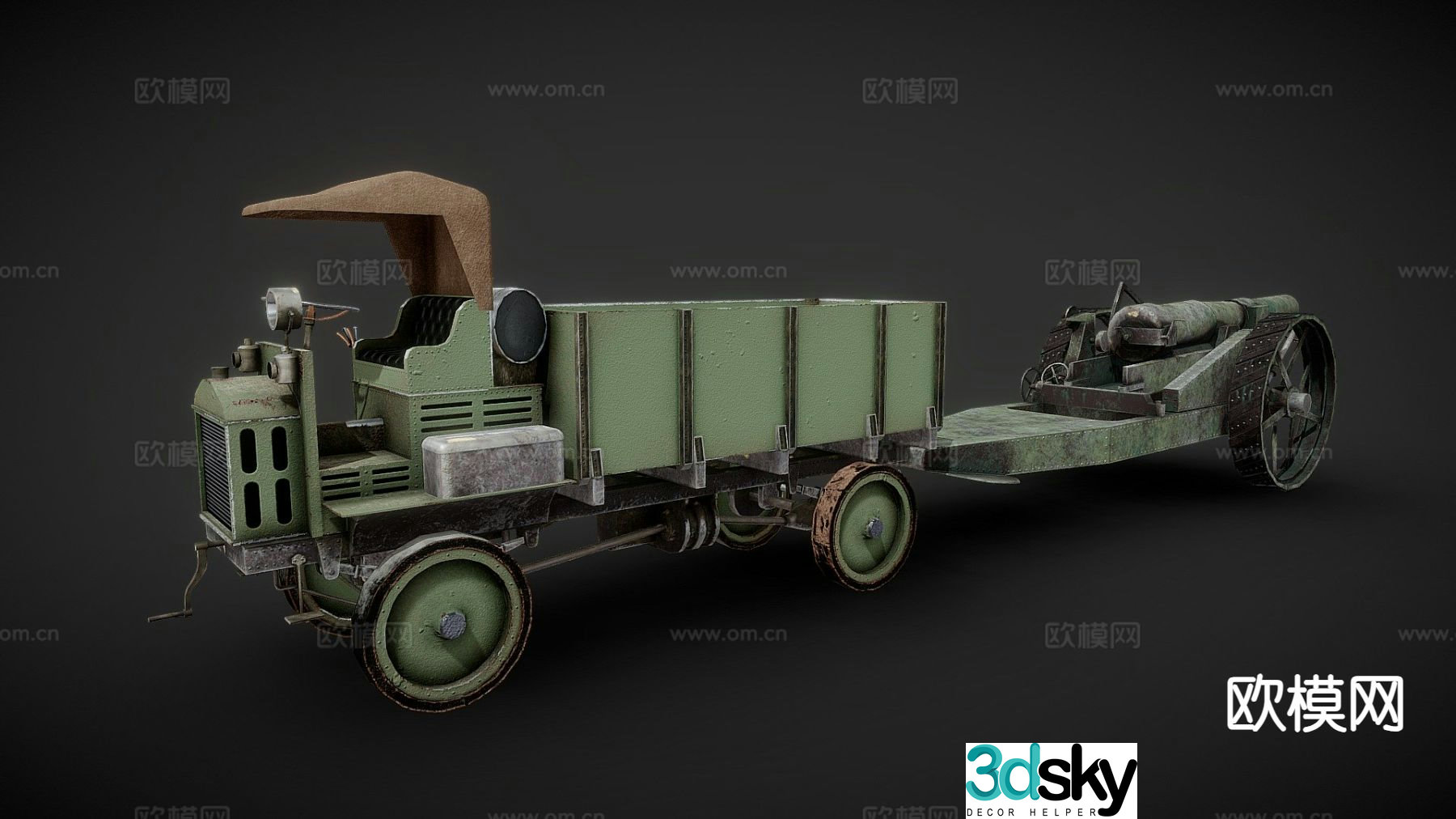 big truck transporter 3d model
