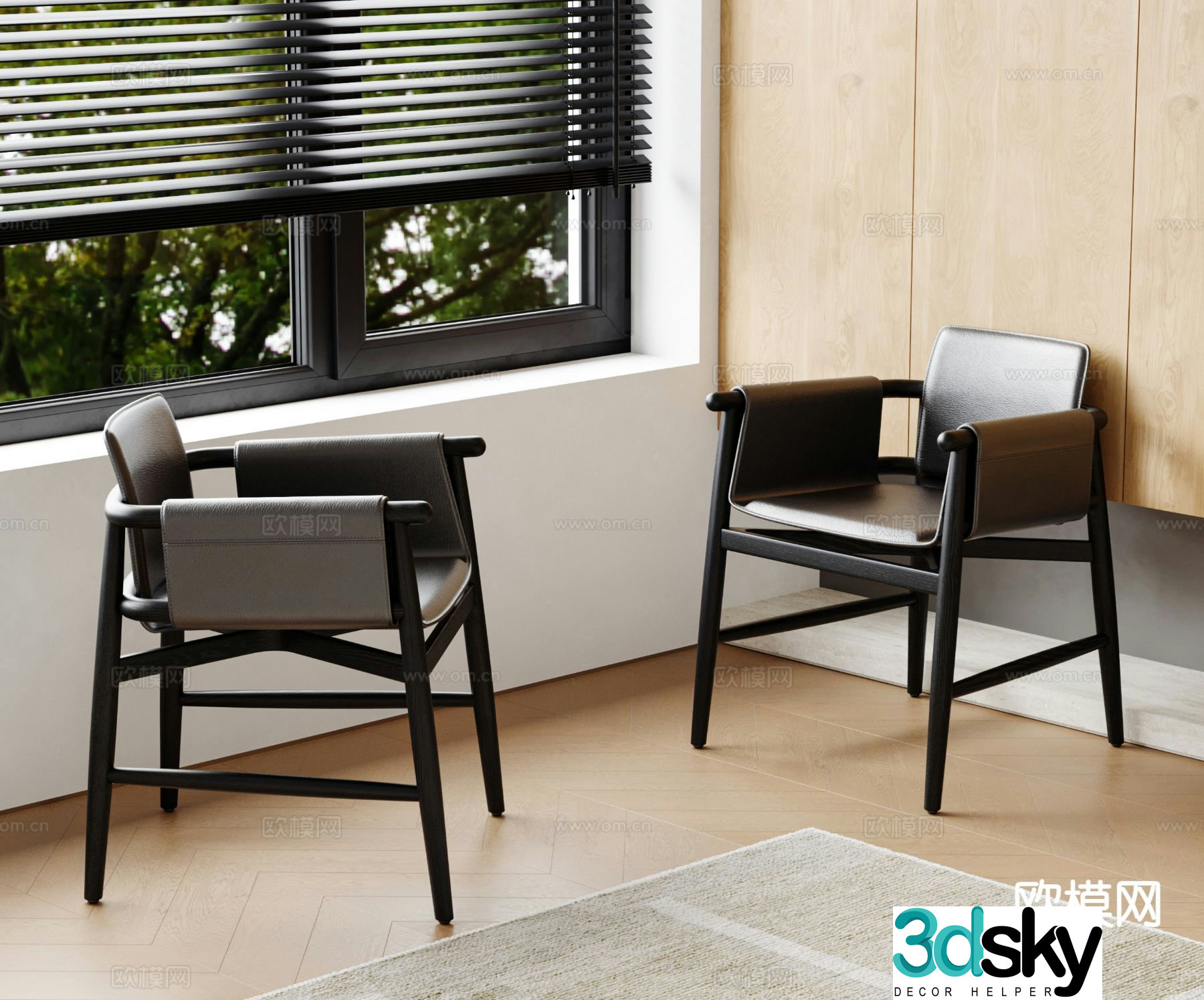 Italian chair dining chair 3d model