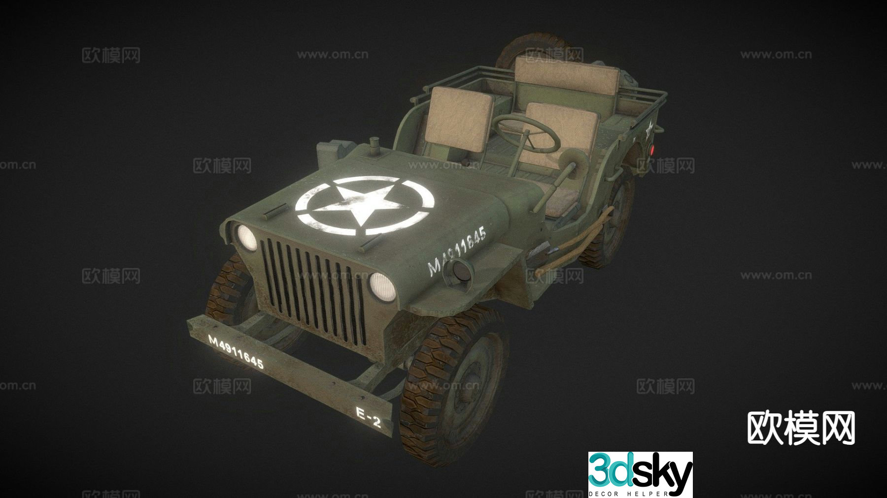 jeep off road vehicle 3d model