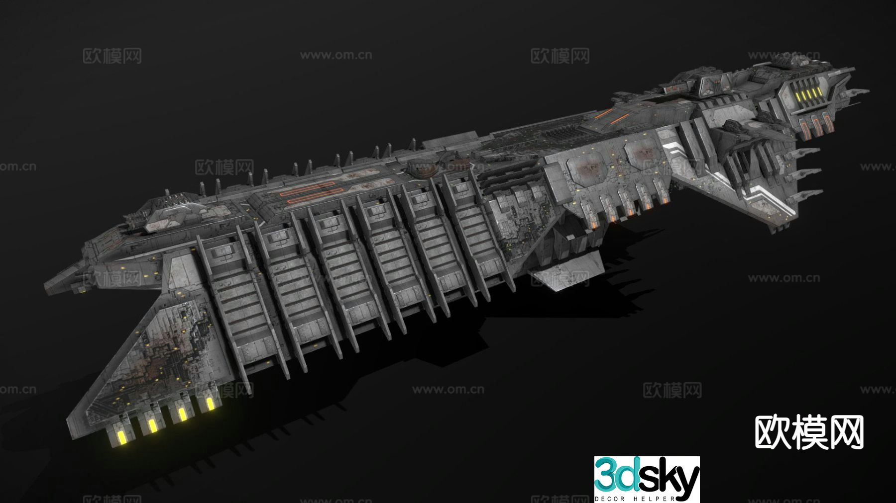 Progenitor cruiser 3d model