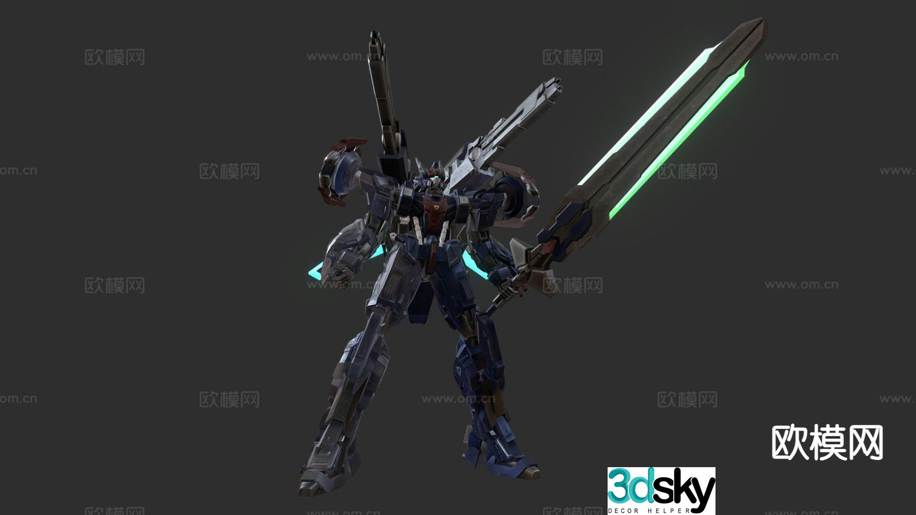 Combat robot 3d model