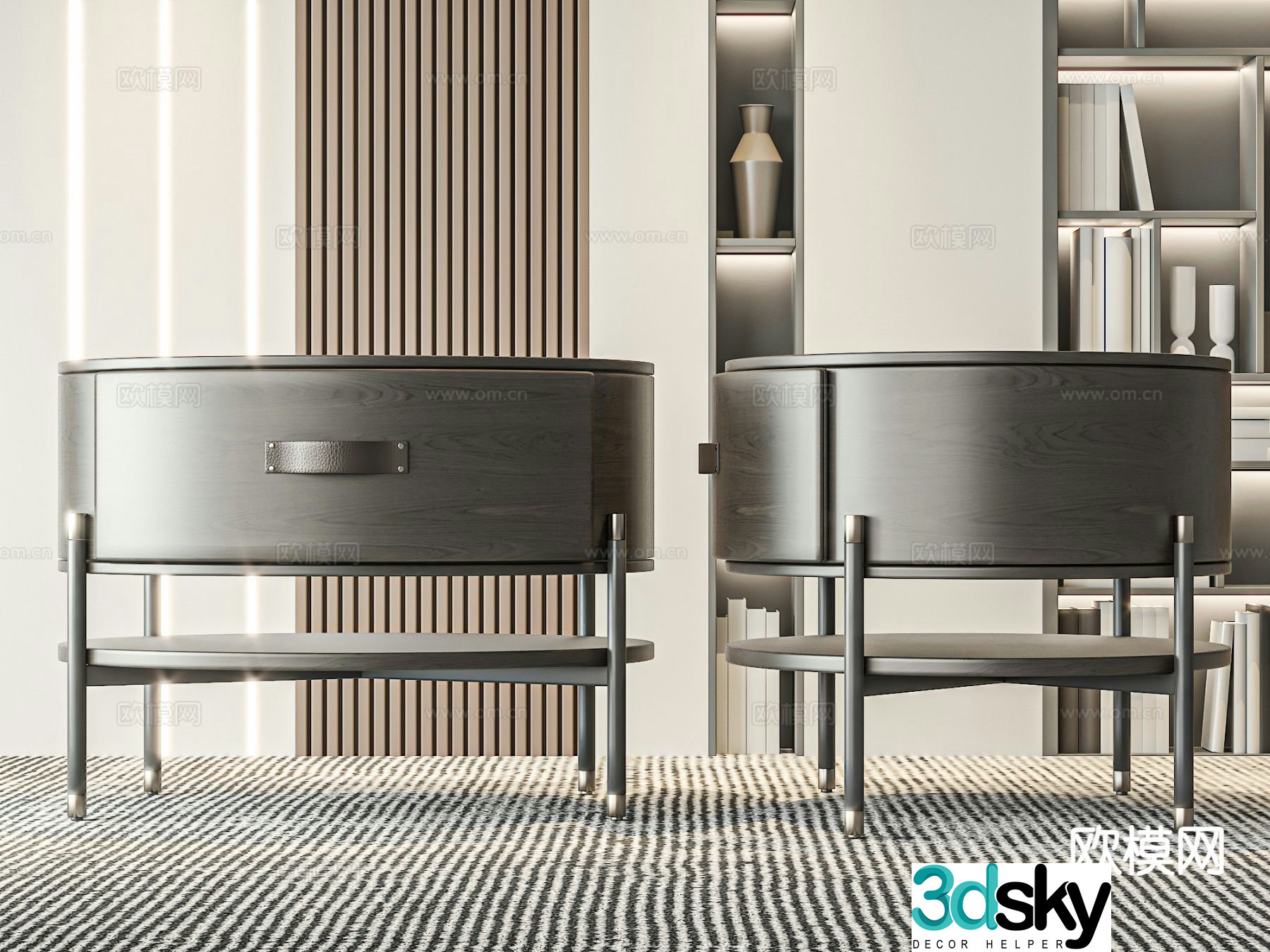 Modern bedside table 3d model