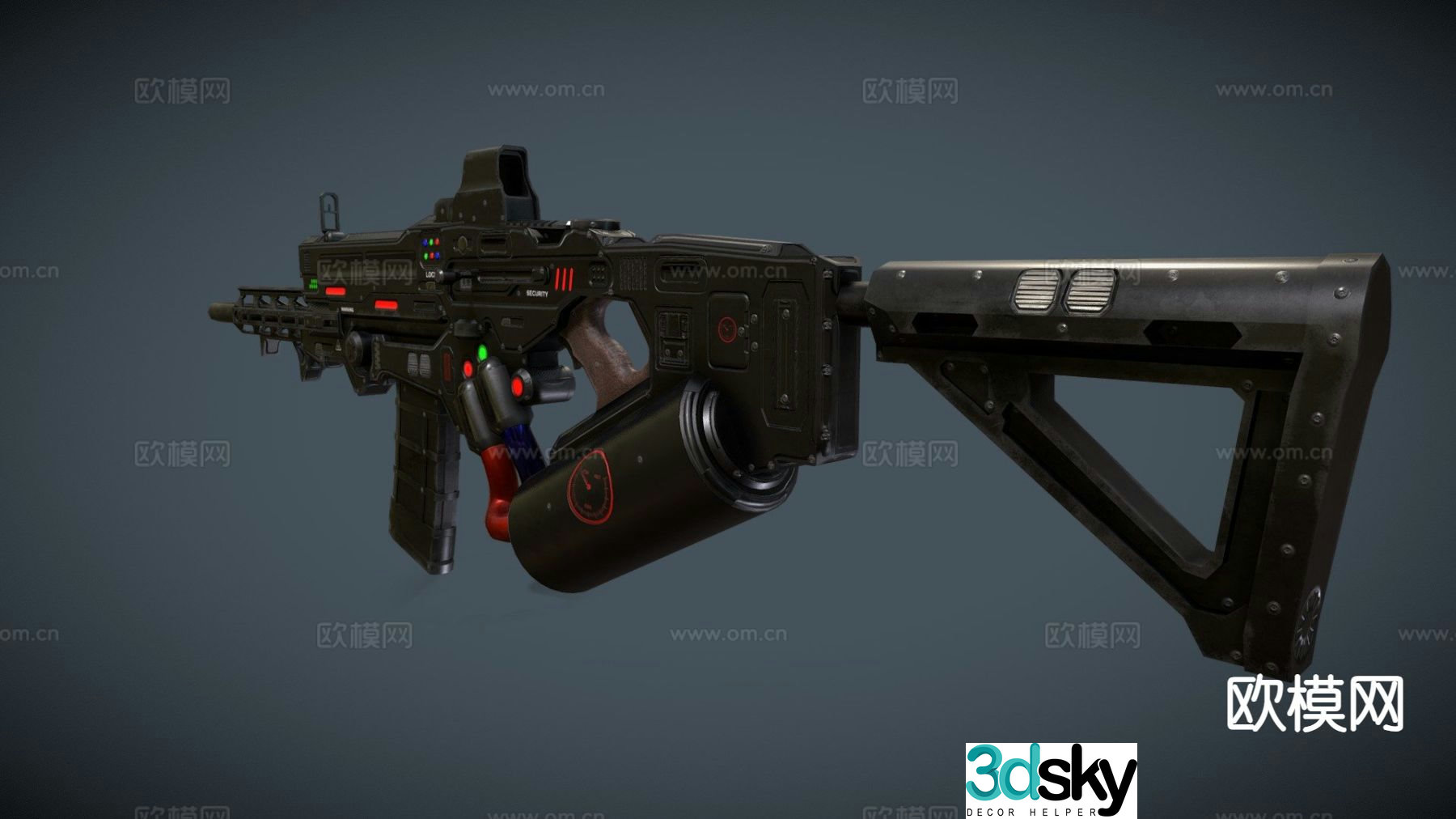 assault rifle gun firearm 3d model