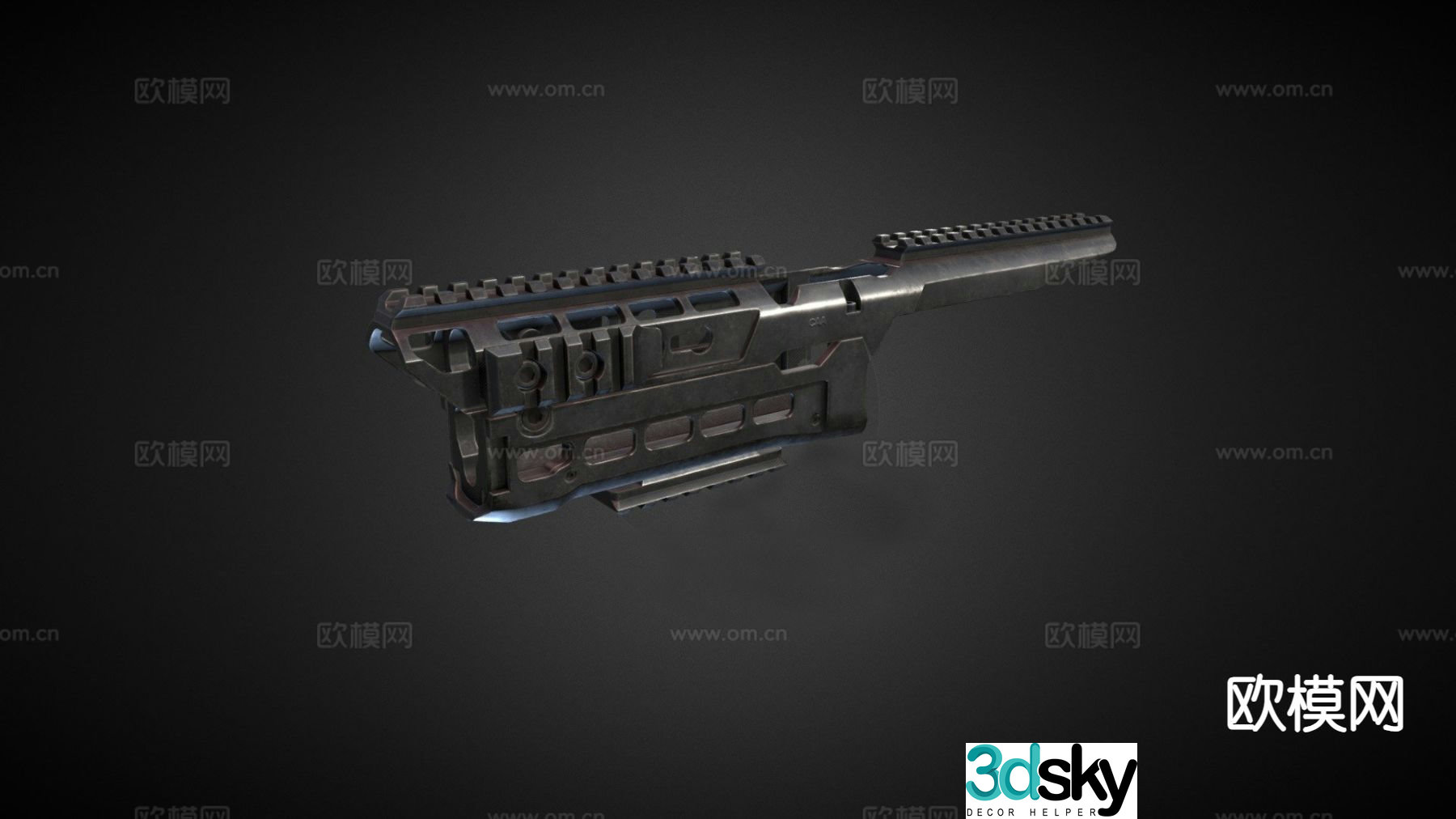 AK74 grip pistol 3d model