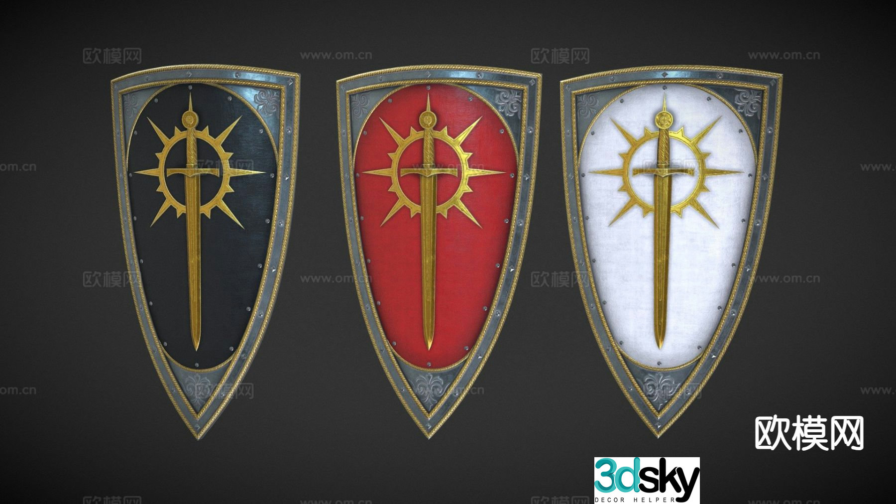 Knight Shield 3d model