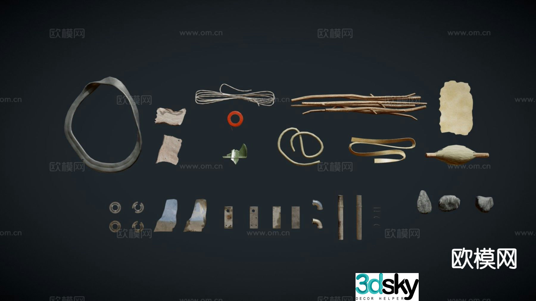 Game props production materials 3d model