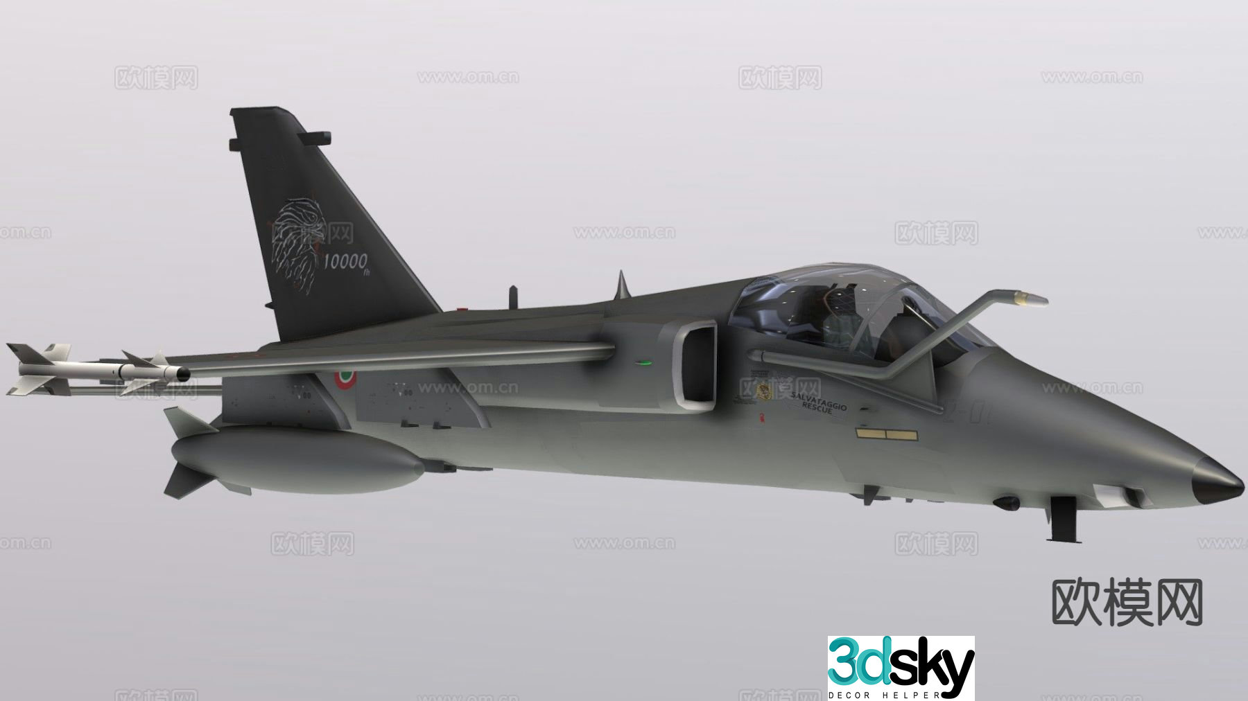 Italian air force fighter 3d model