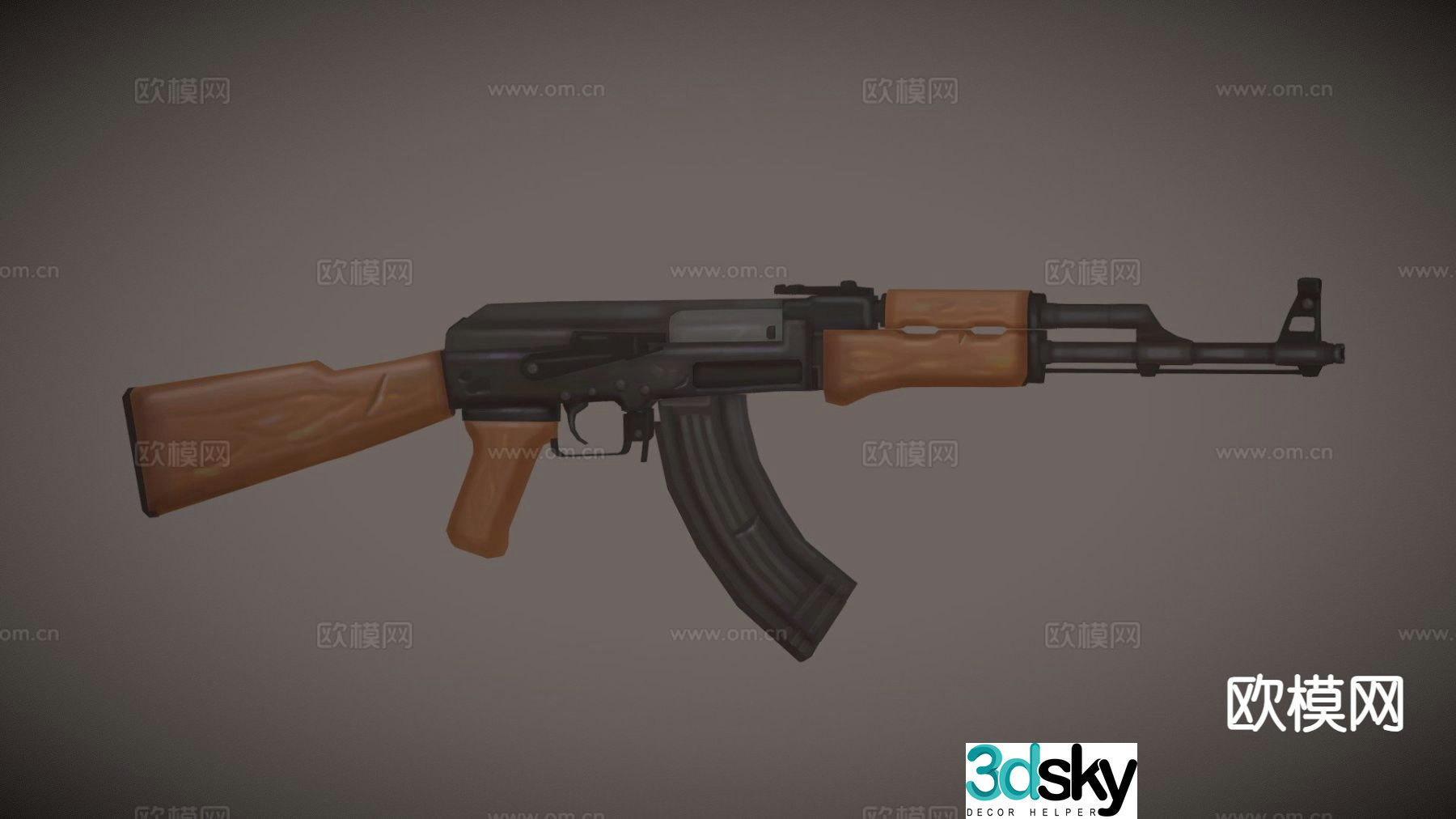Ak-47 pistol shotgun 3d model