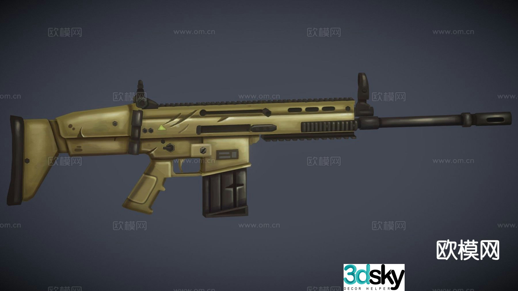 automatic rifle 3d model