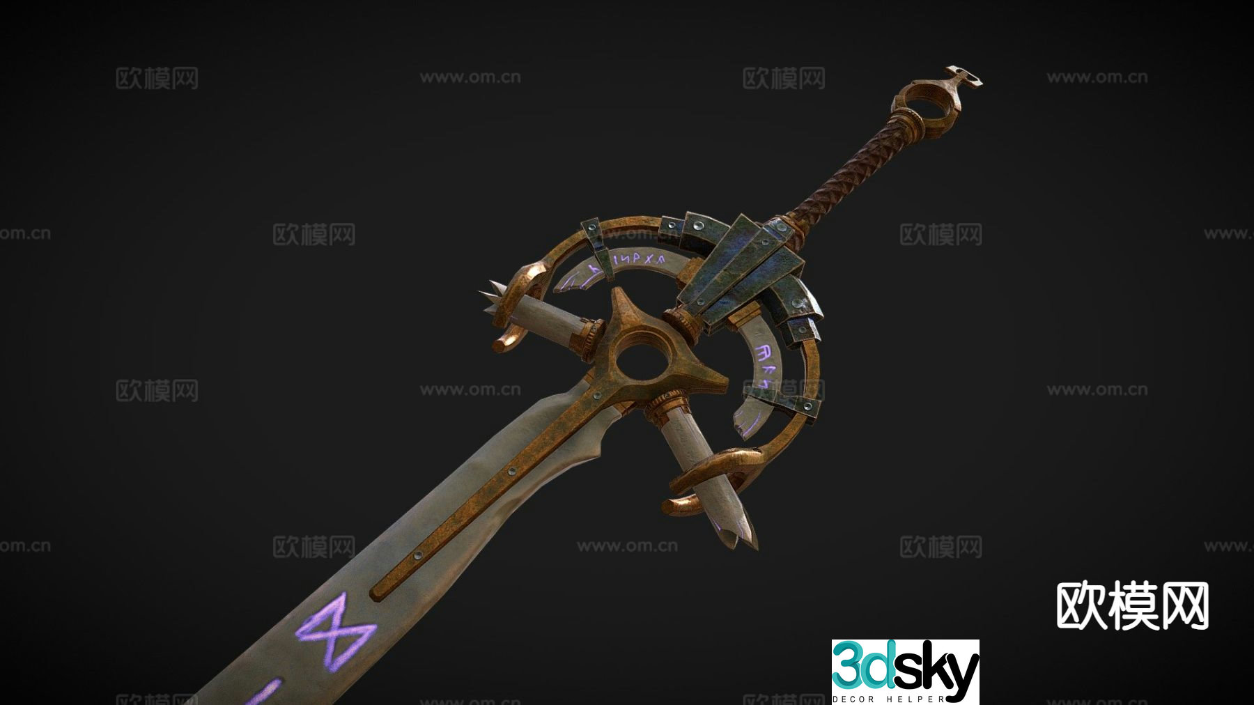 Bone Magic Sword 3D Model