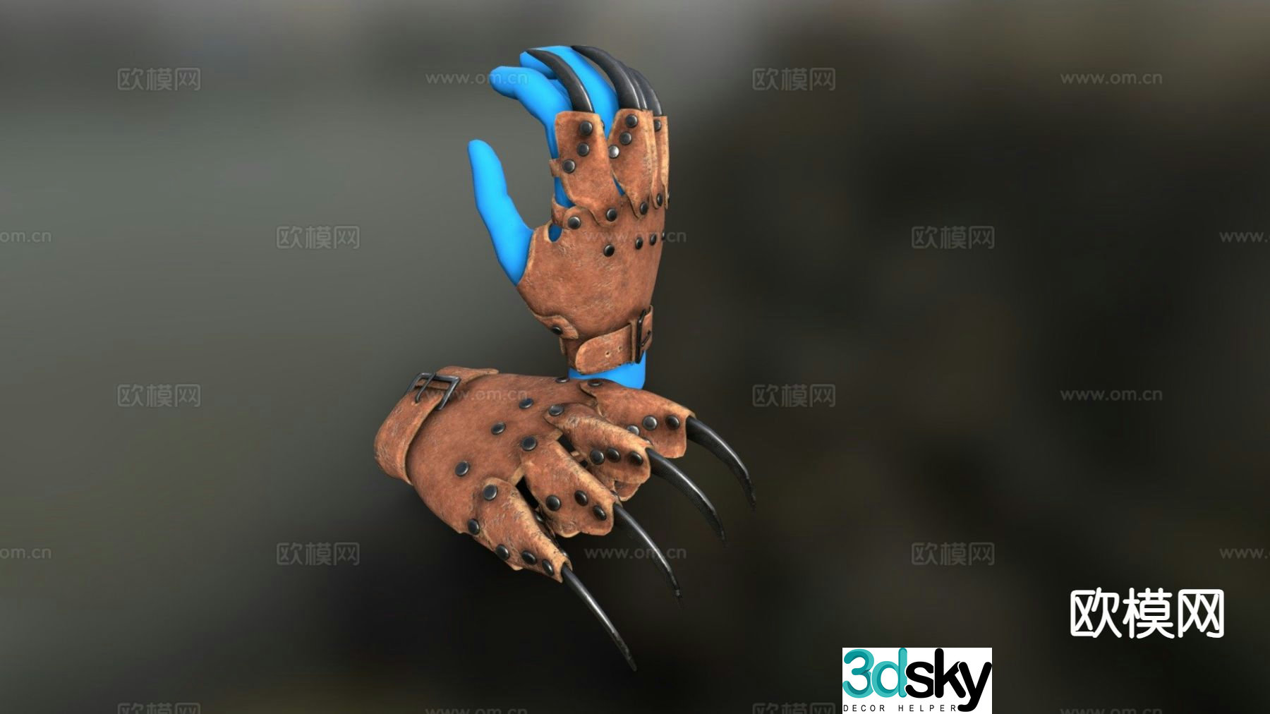 Gauntlet game weapon 3d model