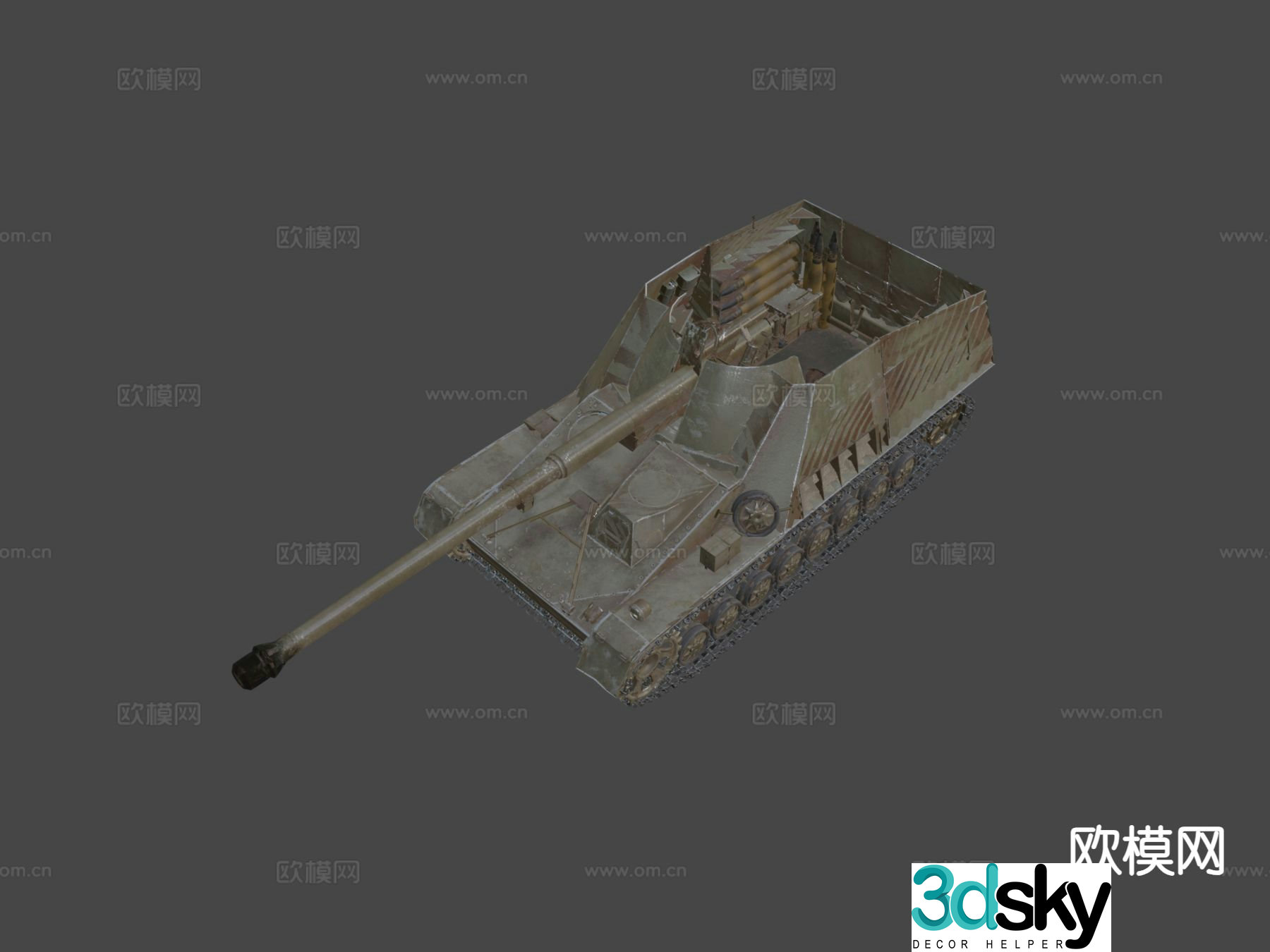 tank tank destroyer 3d model