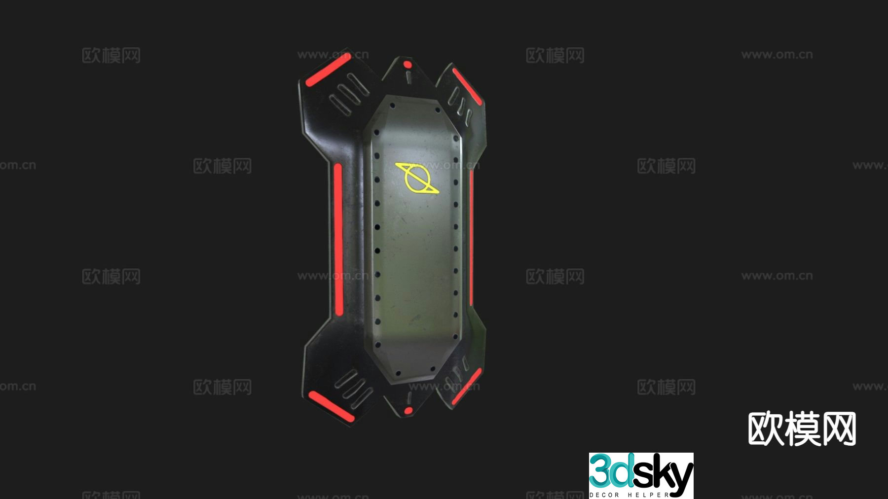 sci-fi shield 3d model
