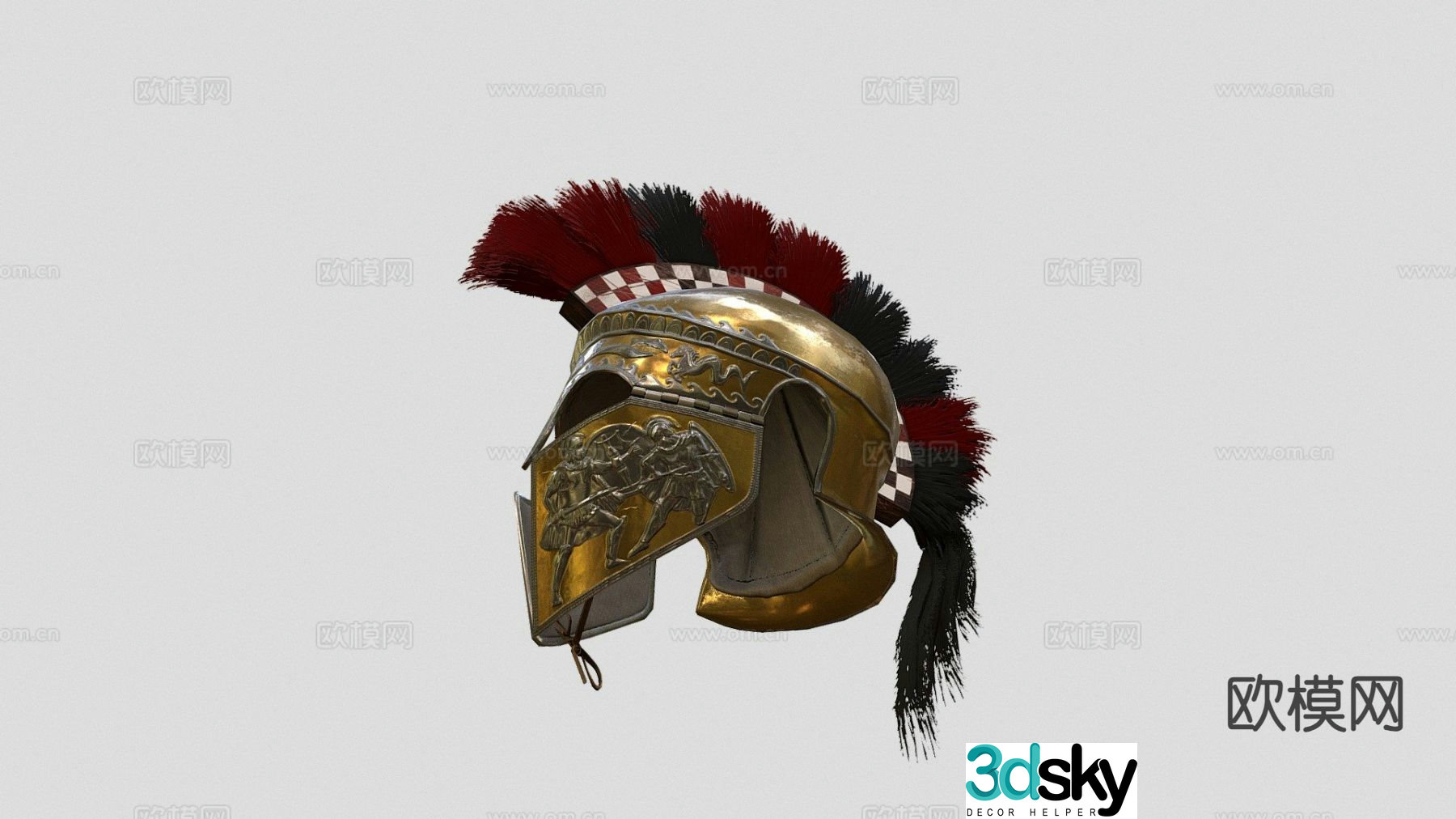 knight helmet hood helmet 3d model
