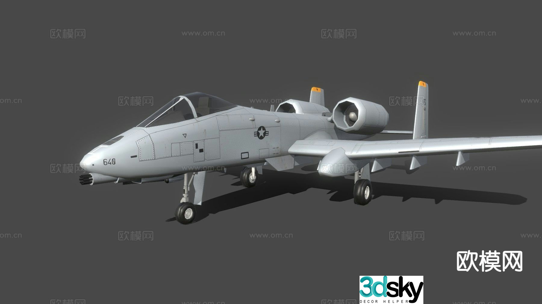 Aircraft Thunder Fighter 3d model