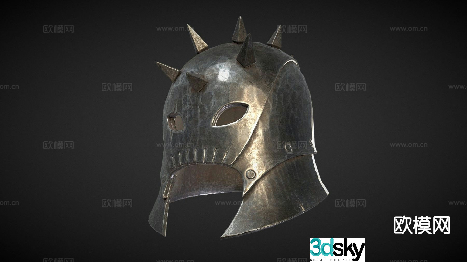 Orc helmet 3d model