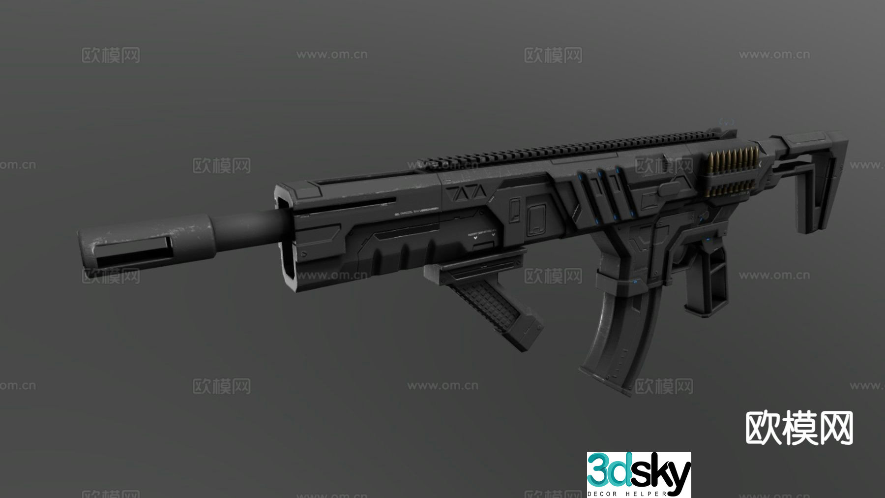 submachine gun 3d model