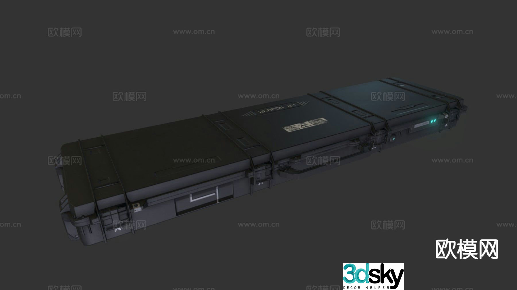 Sci-fi mechanical box 3d model