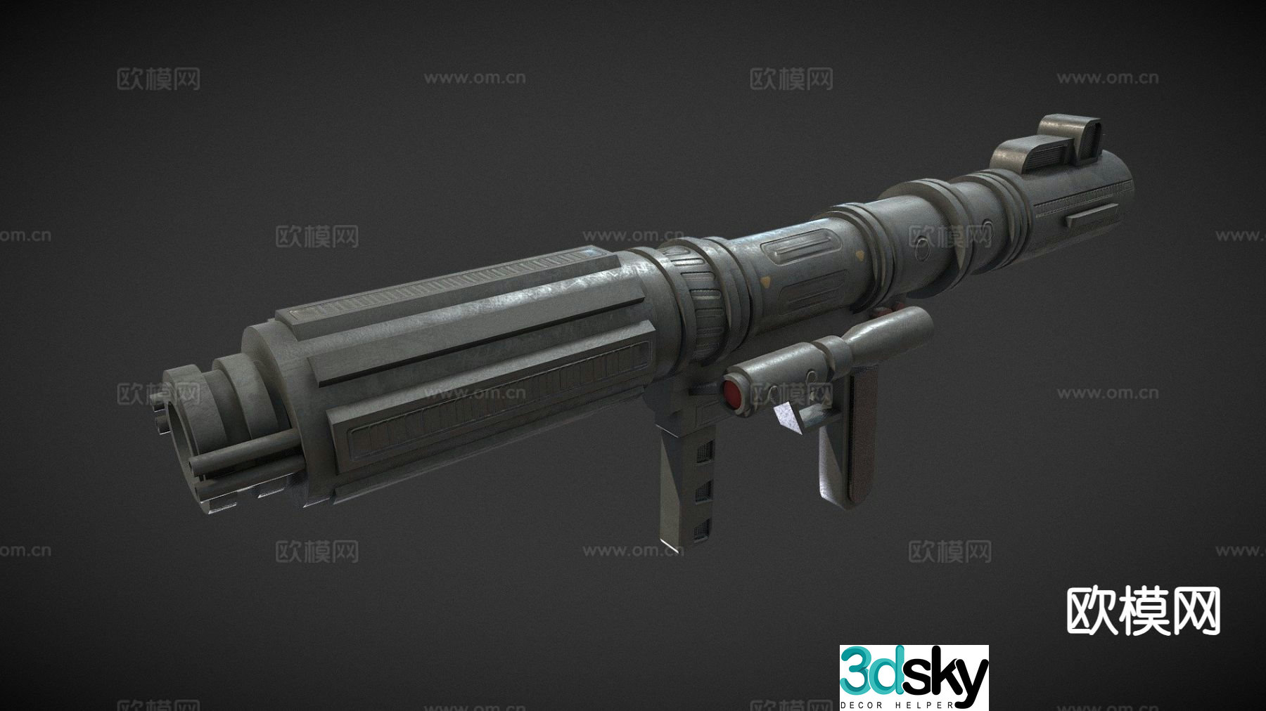 star wars rocket launcher 3d model