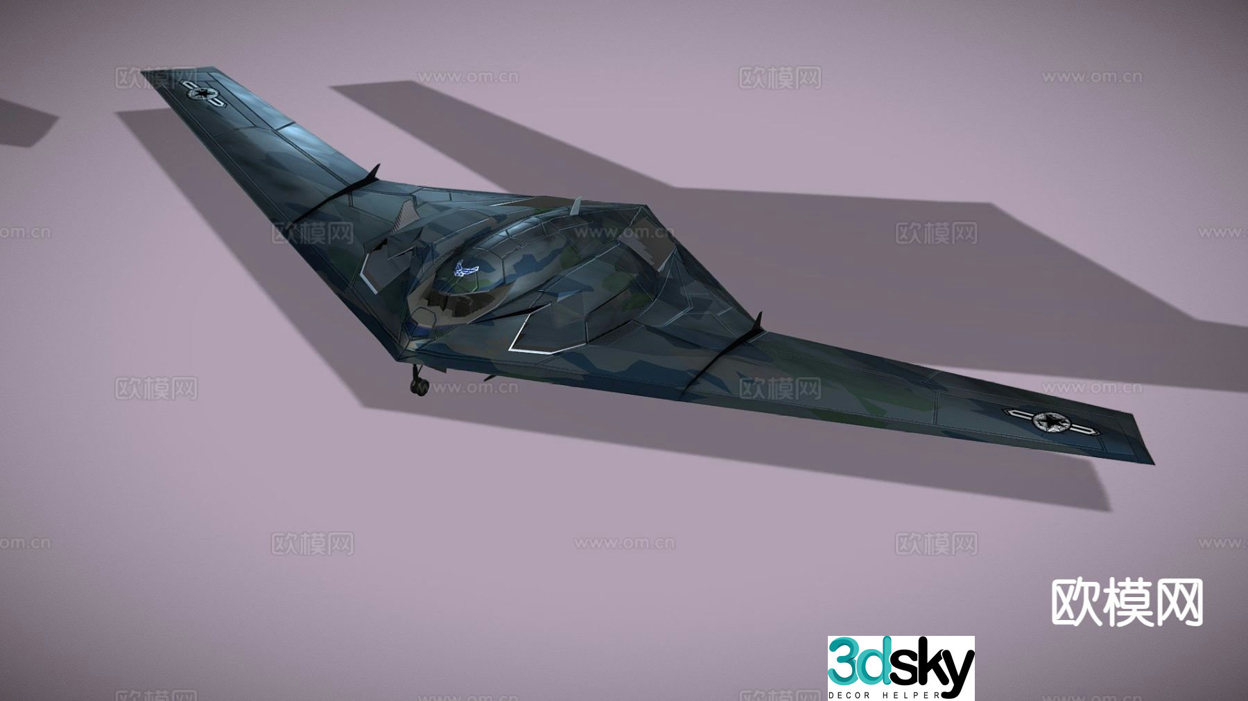 Concept stealth bomber 3d model