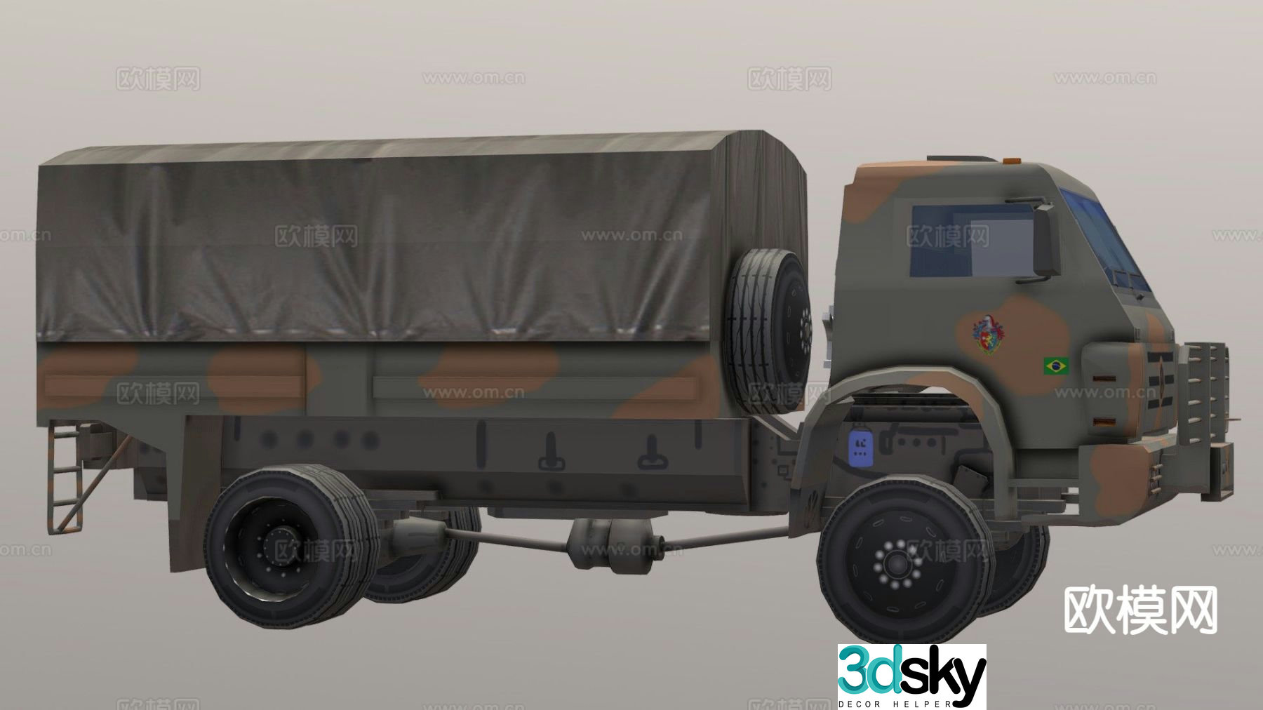 car big truck transporter 3d model
