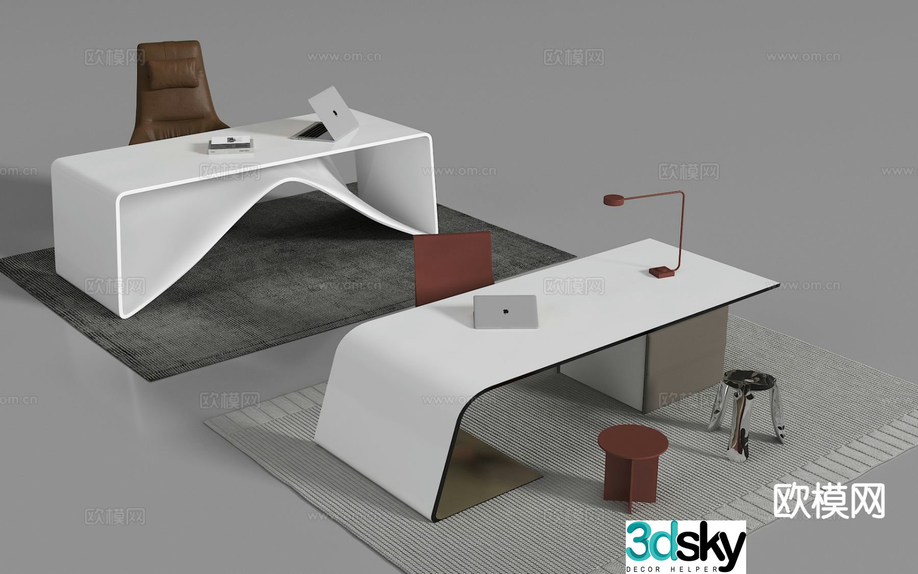 Modern desk 3d model