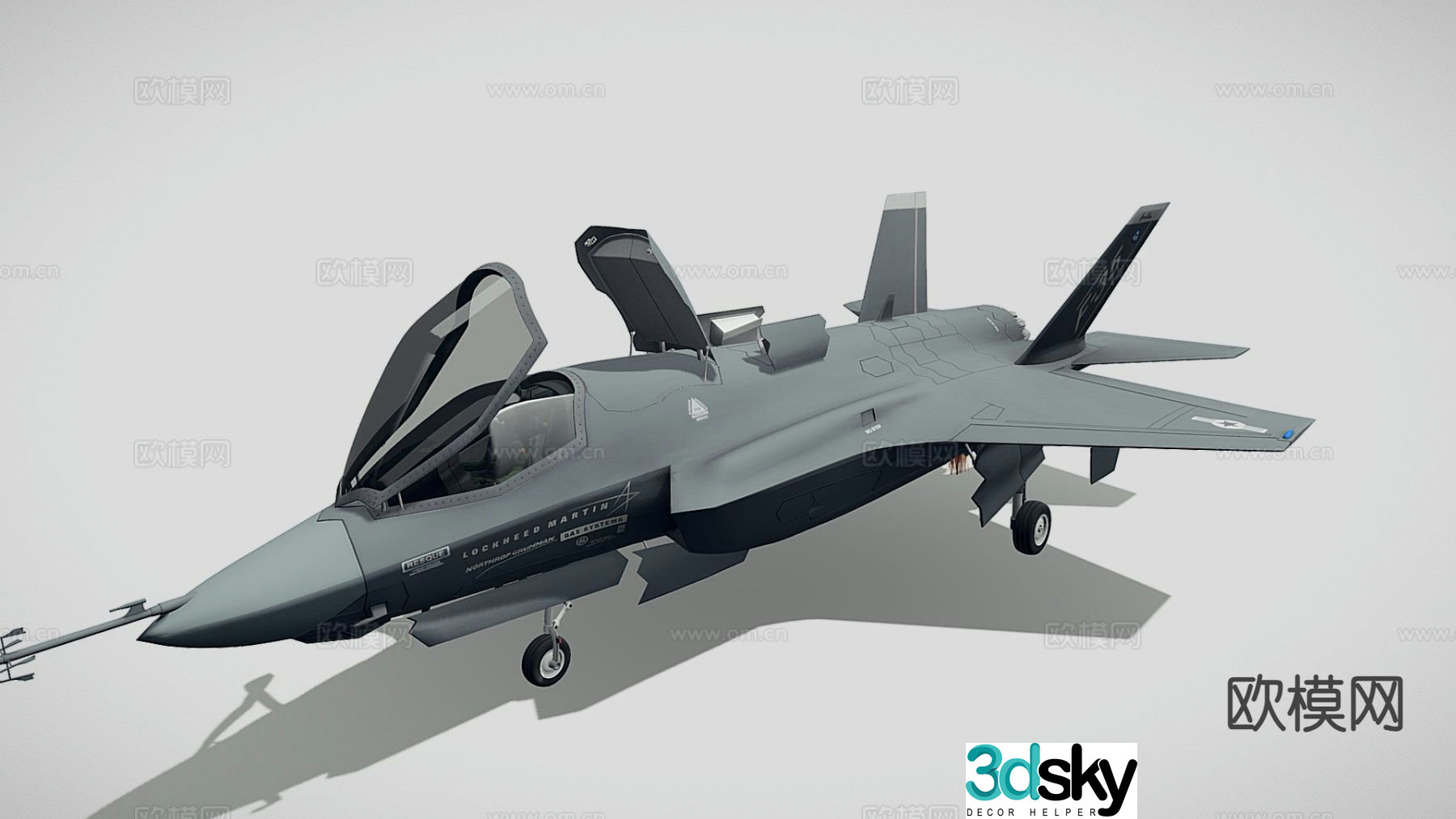 Lightning fighter 3d model