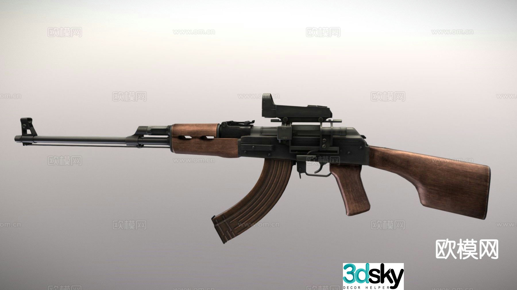 Russian assault rifle 3d model