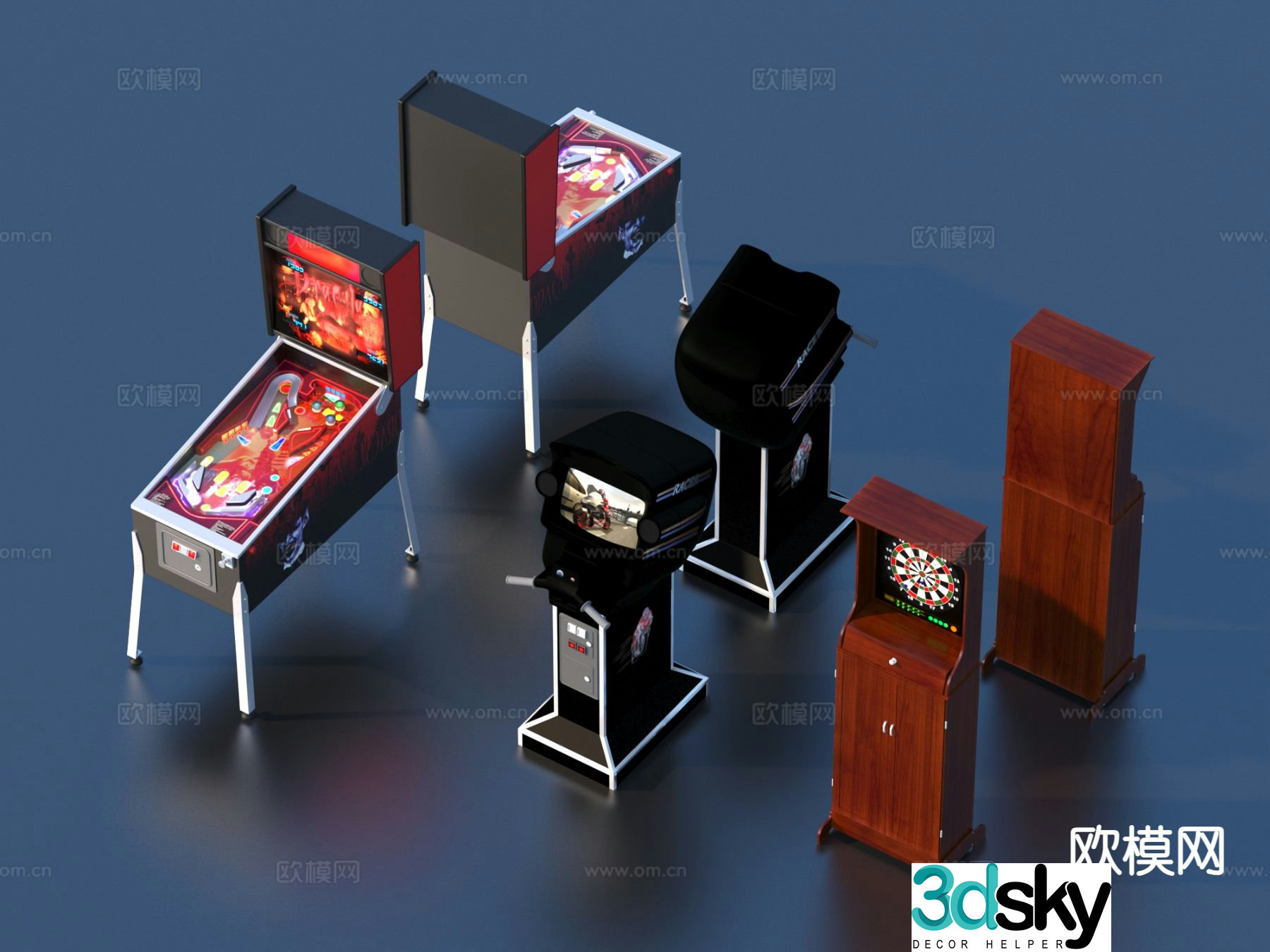 Amusement equipment game console arcade 3d model