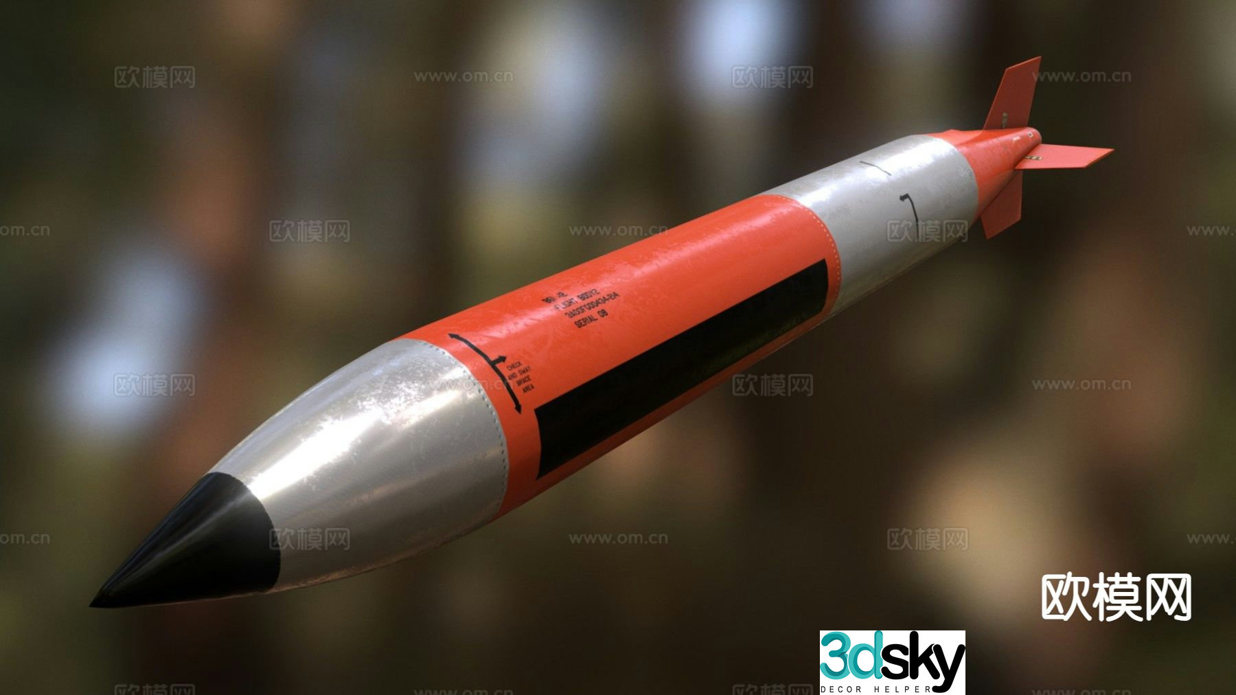 B61-12 nuclear bomb 3d model