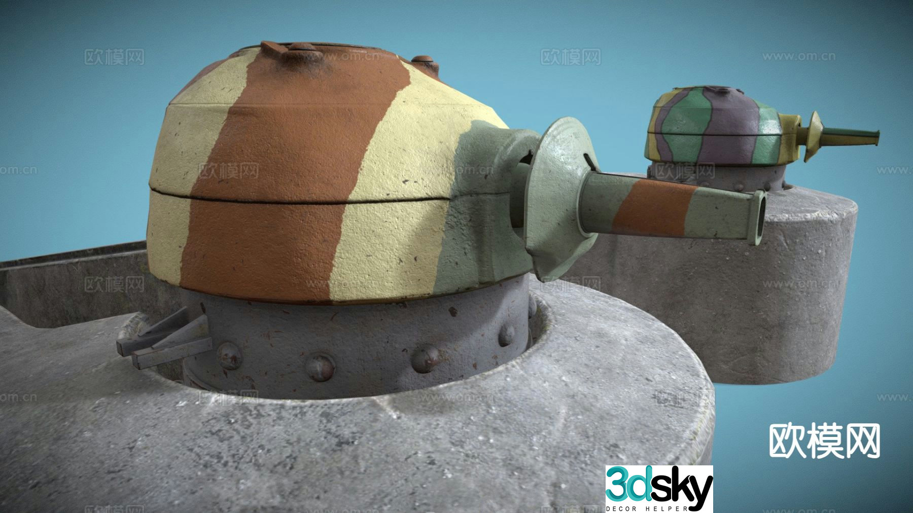 Defense line turret 3d model