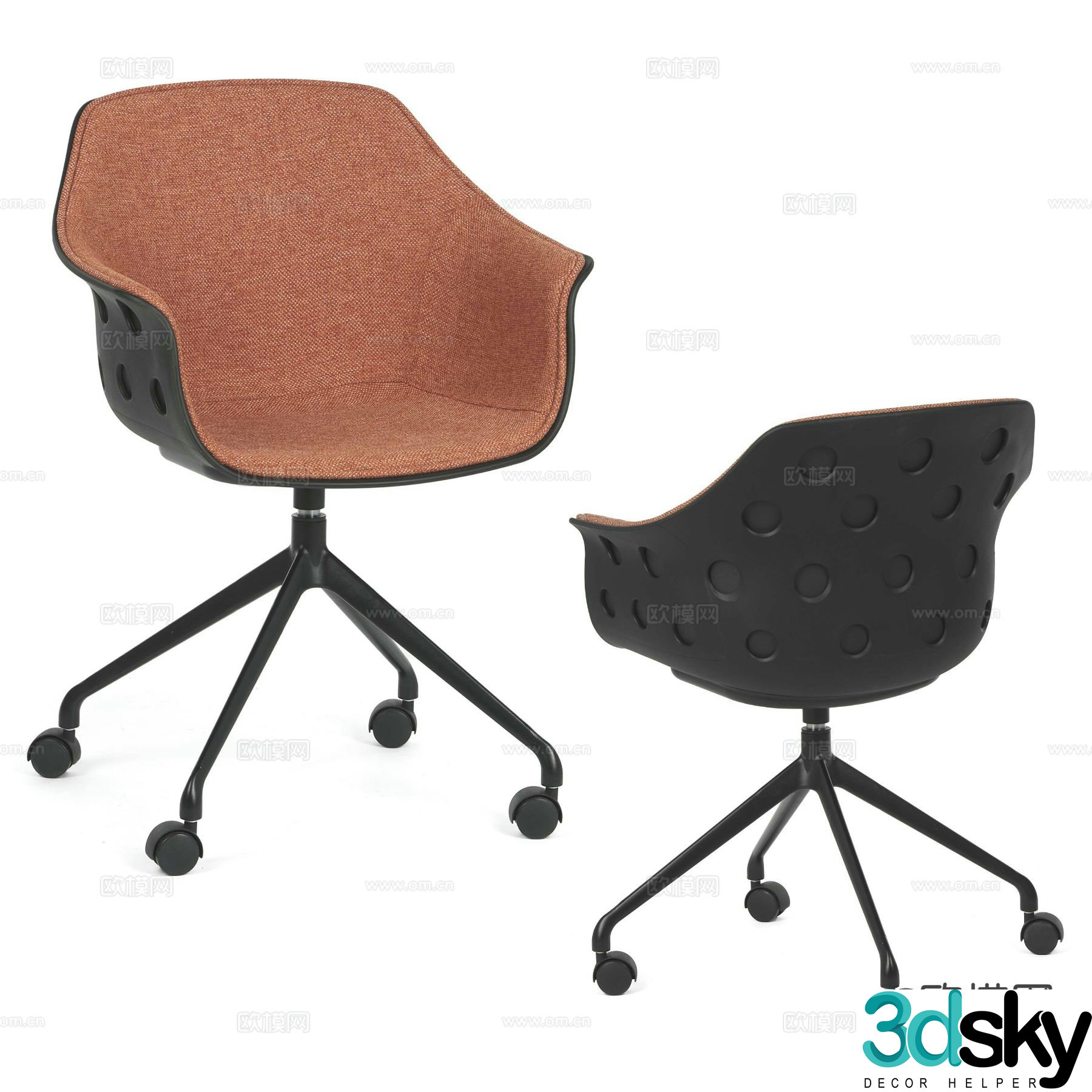 Modern office chair swivel chair conference chair 3d model