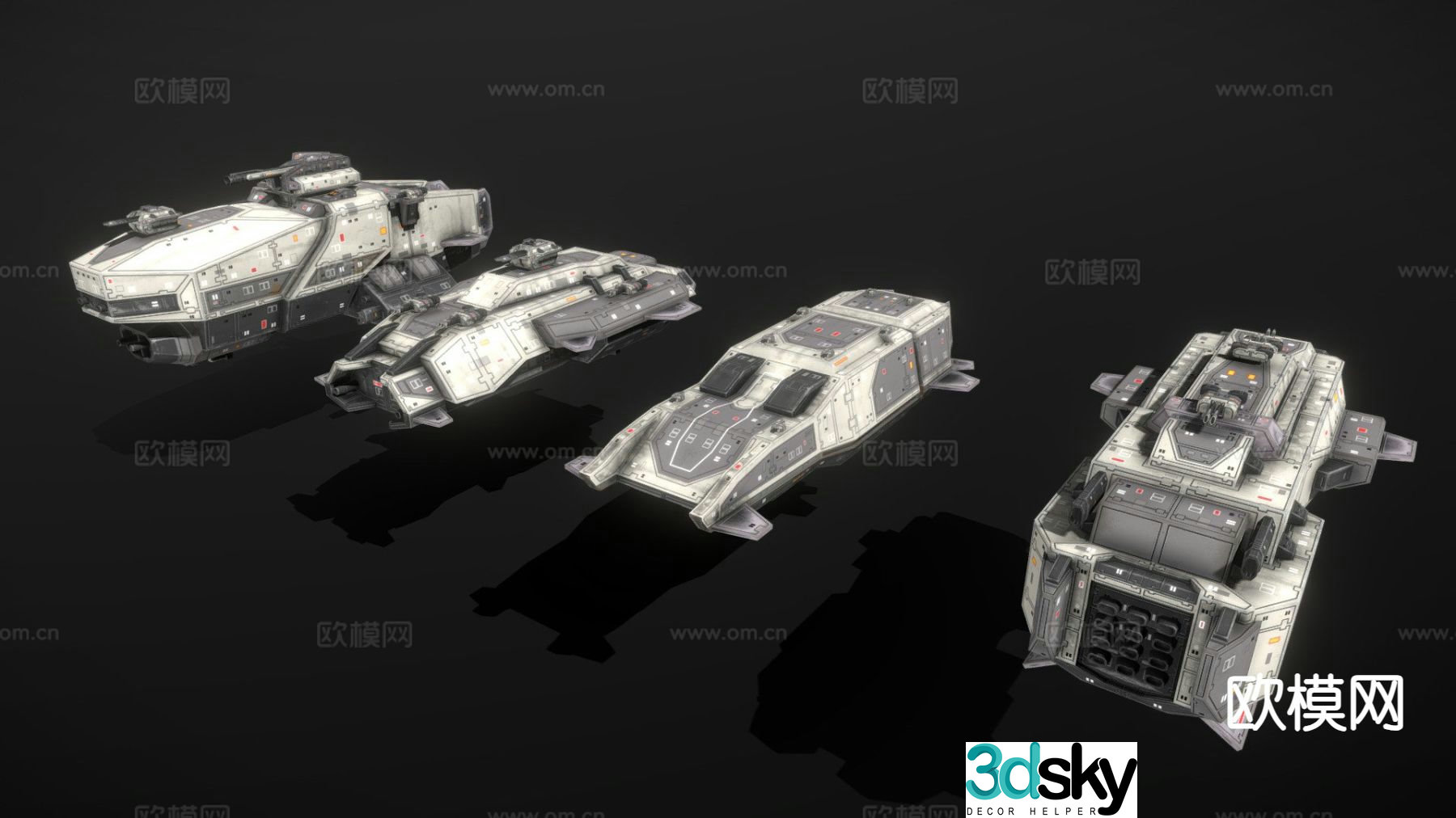 spaceship destroyer 3d model