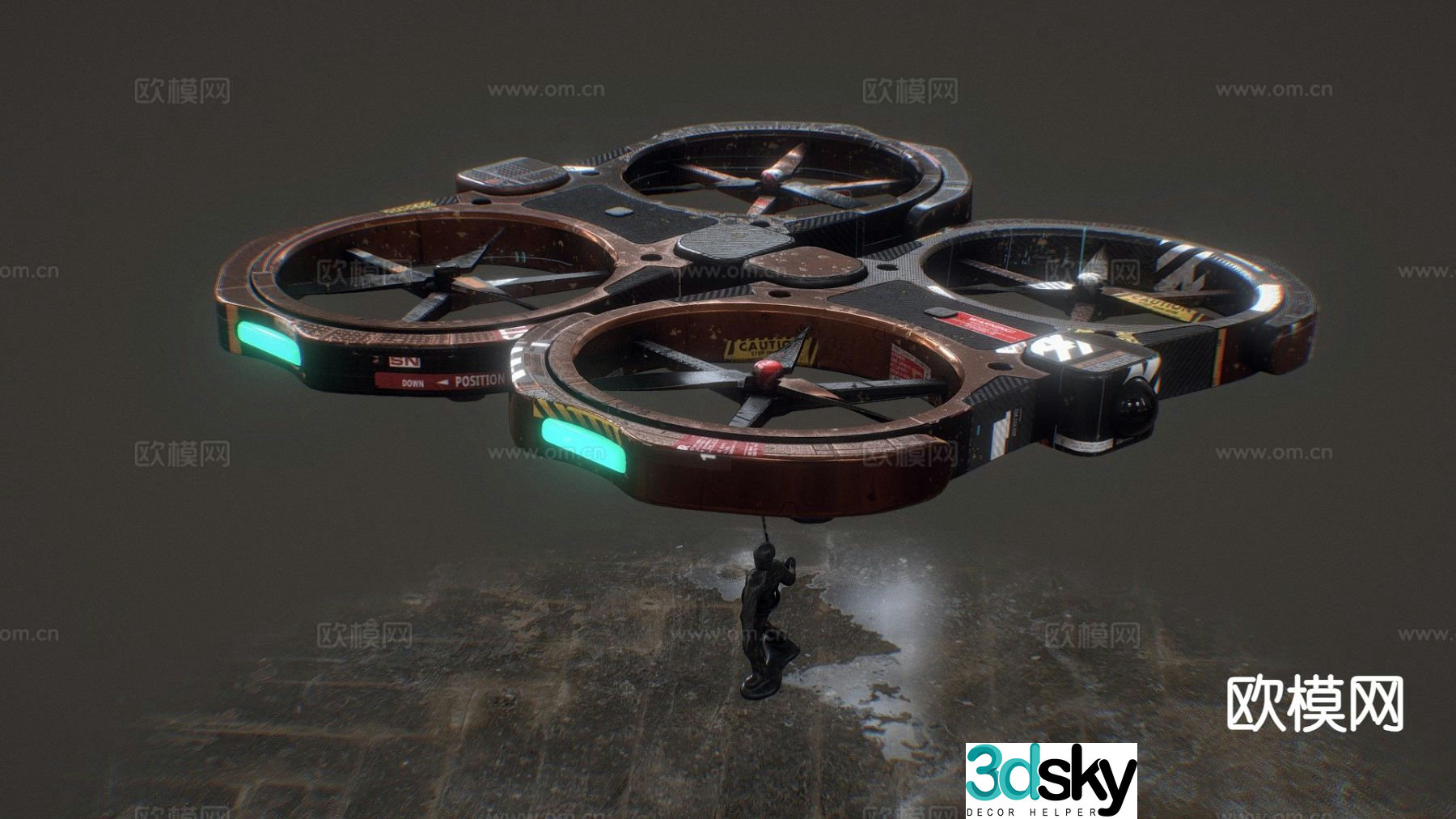 Technological drone DJI drone 3D model