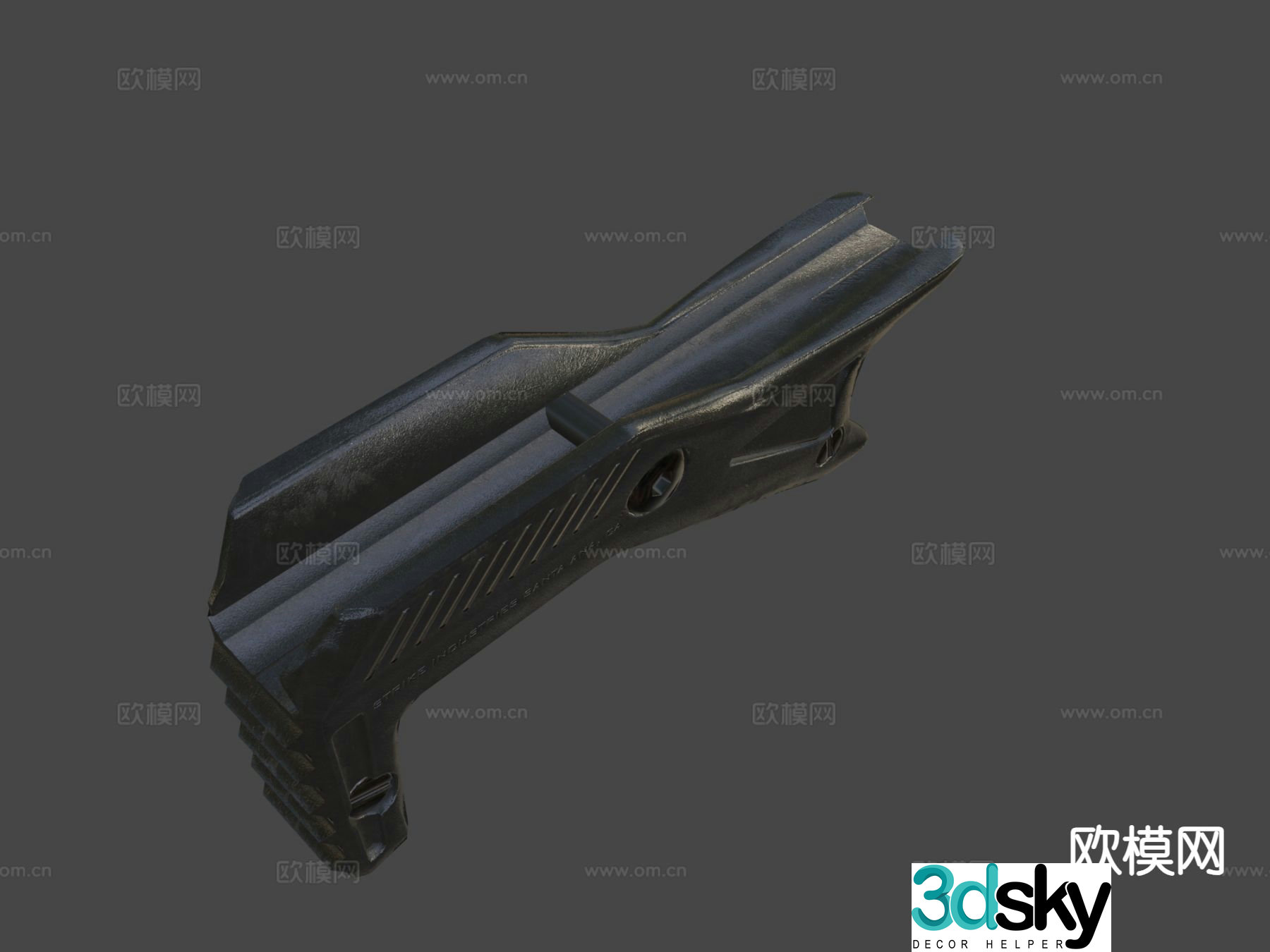 attack cobra tactical grip pistol parts 3d model