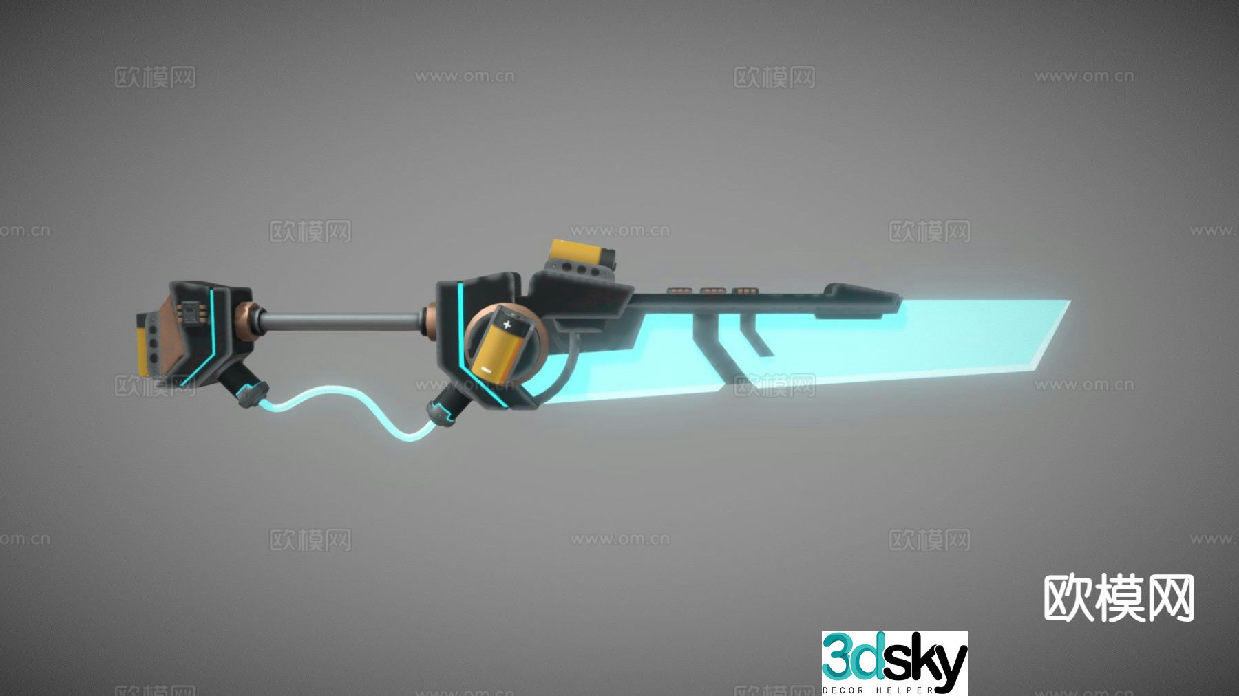 Cyberpunk sword 3d model