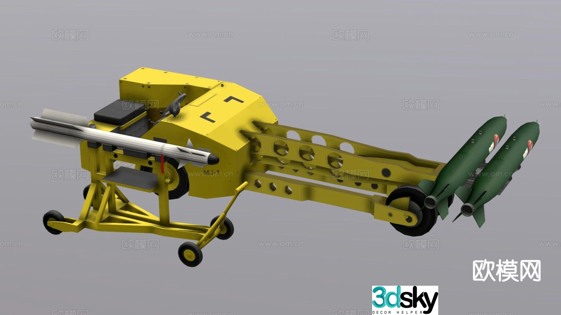 MJ-1 bomb loader missile 3d model