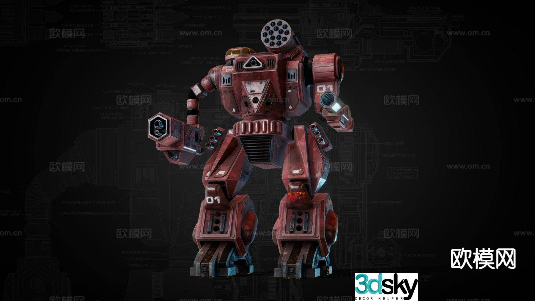 wolf fighter 3d model