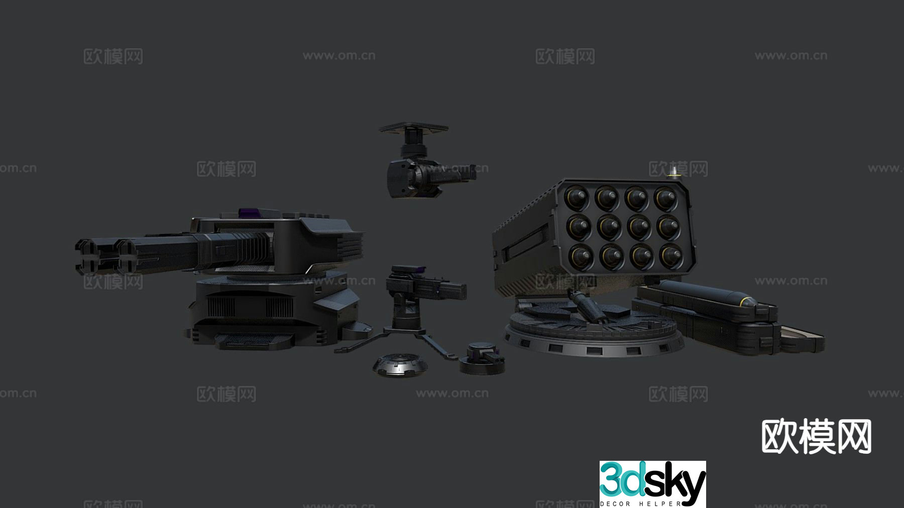 SciFi weapon 3d model