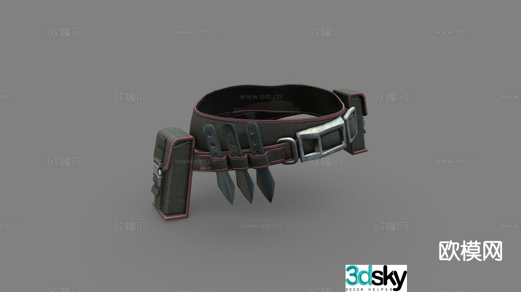 Utility ammunition combat belt 3d model