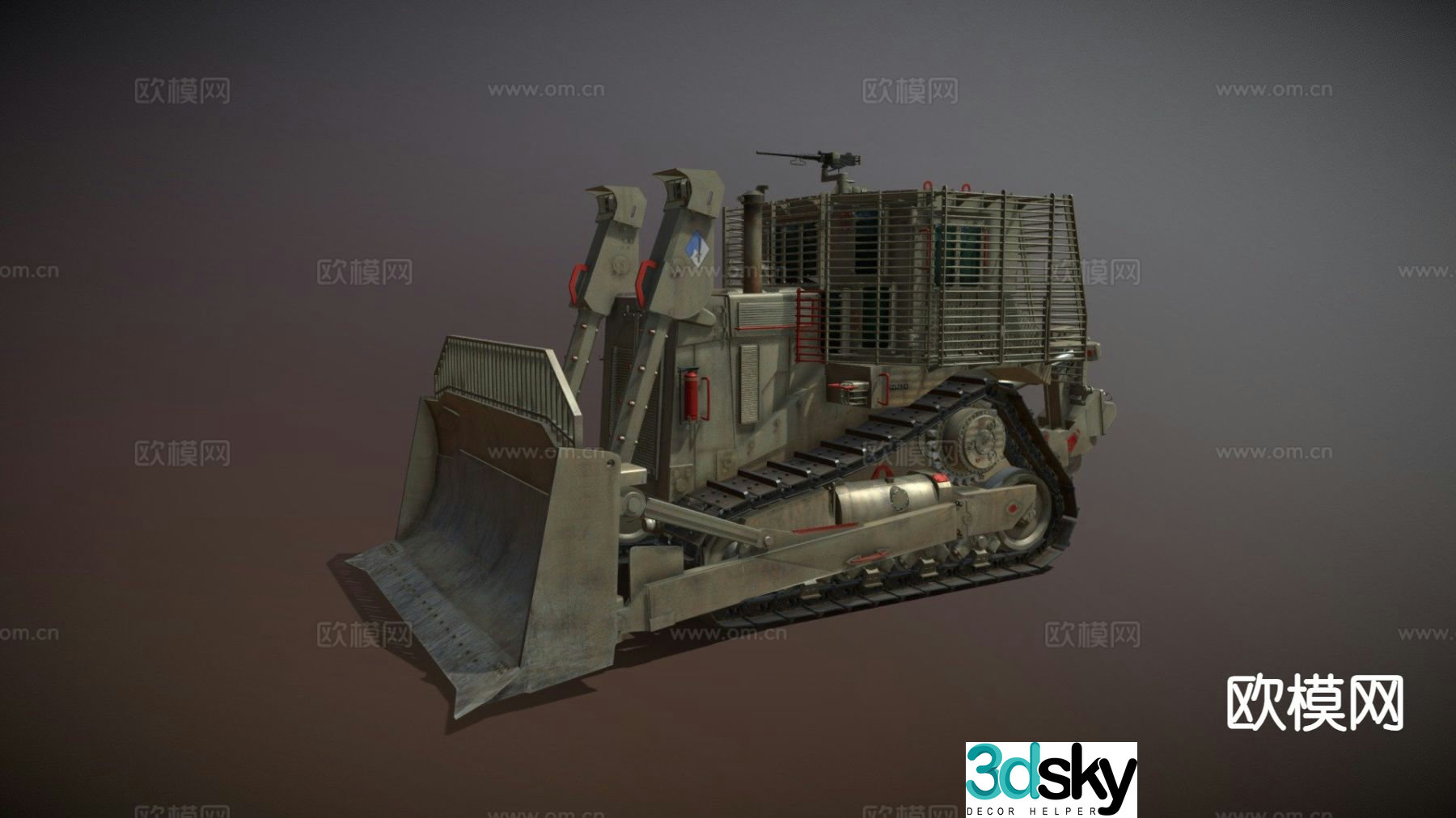 Bulldozer truck 3d model