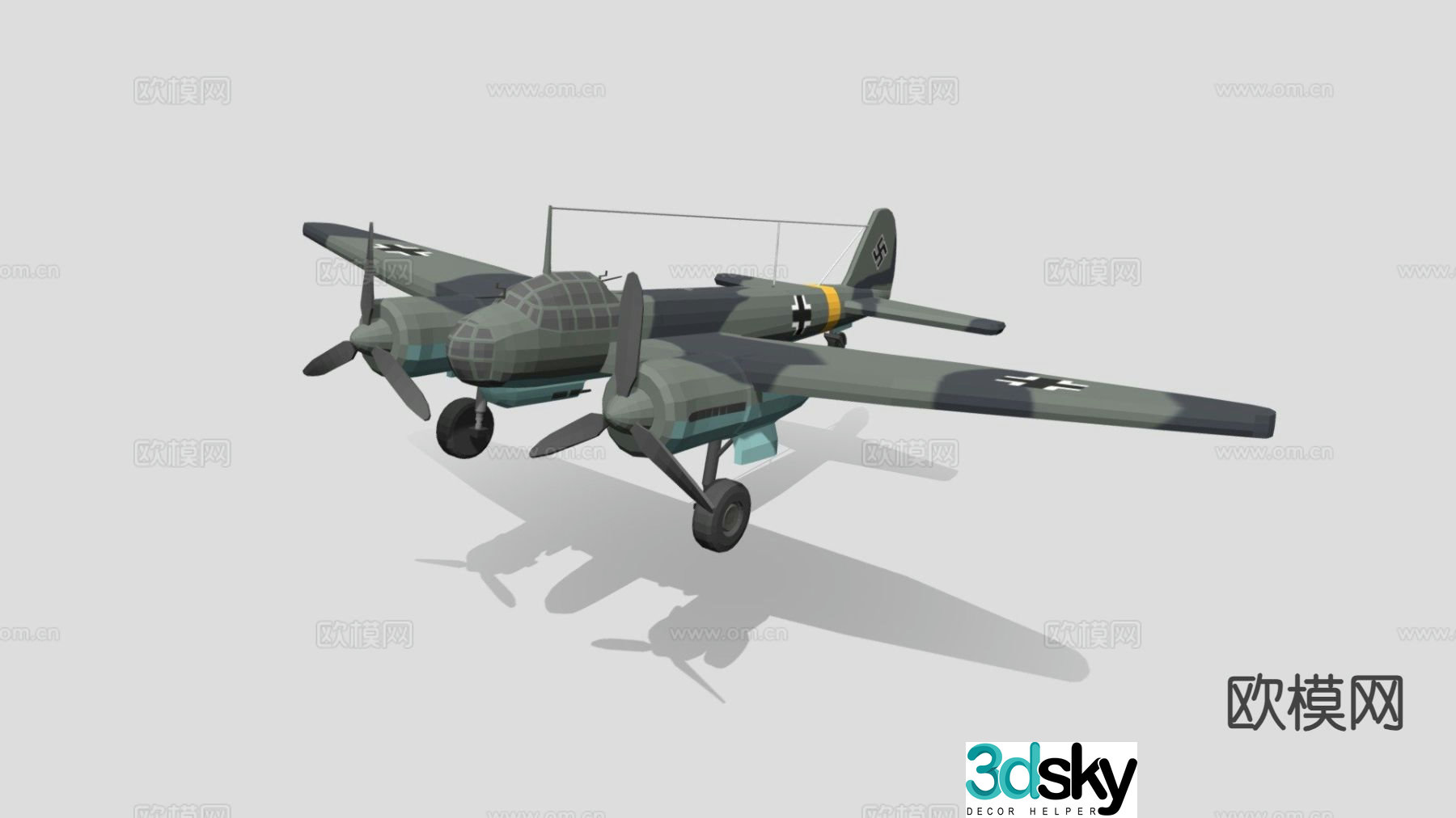 World War II aircraft 3d model