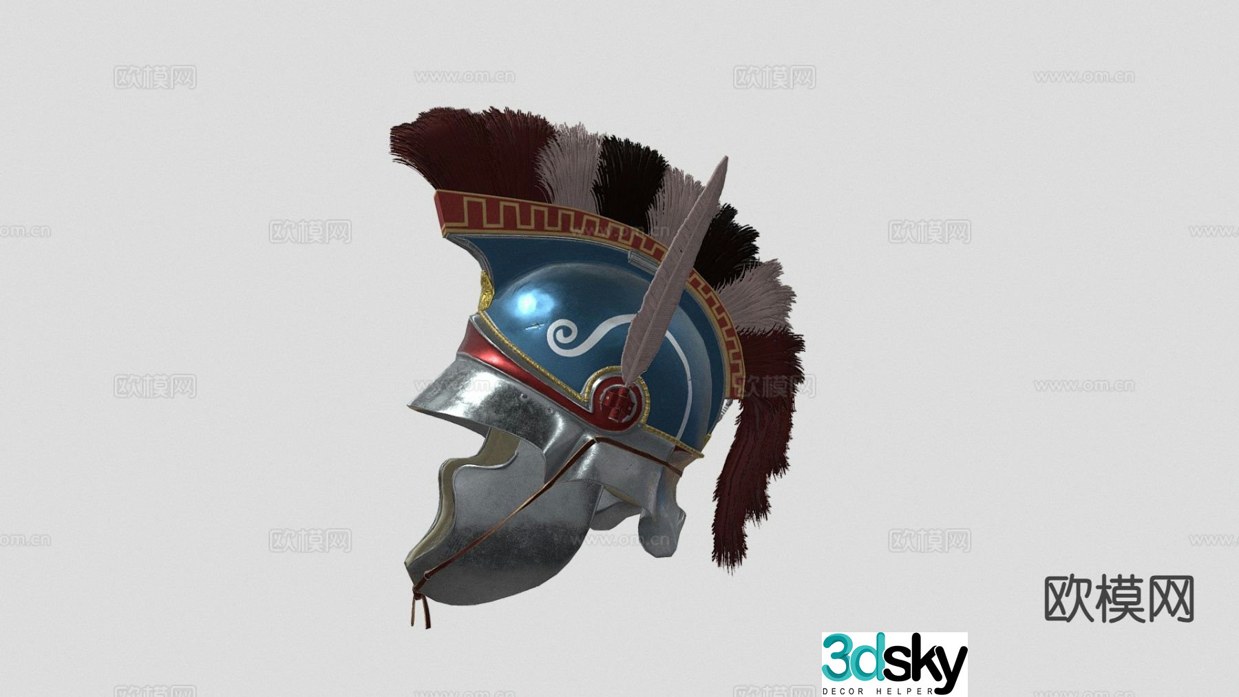 Medieval knight helmet 3d model